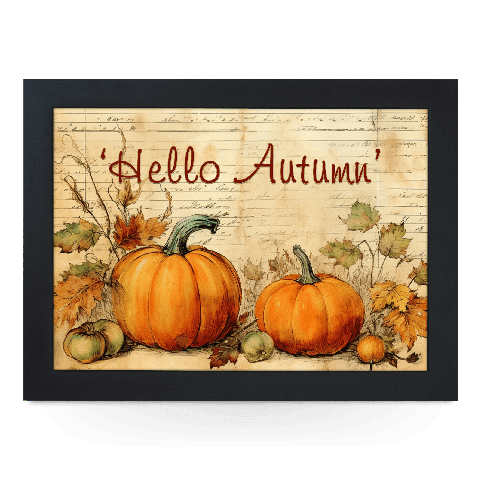 'Hello Autumn' Pumpkins Lap Tray - L684 - Yoosh