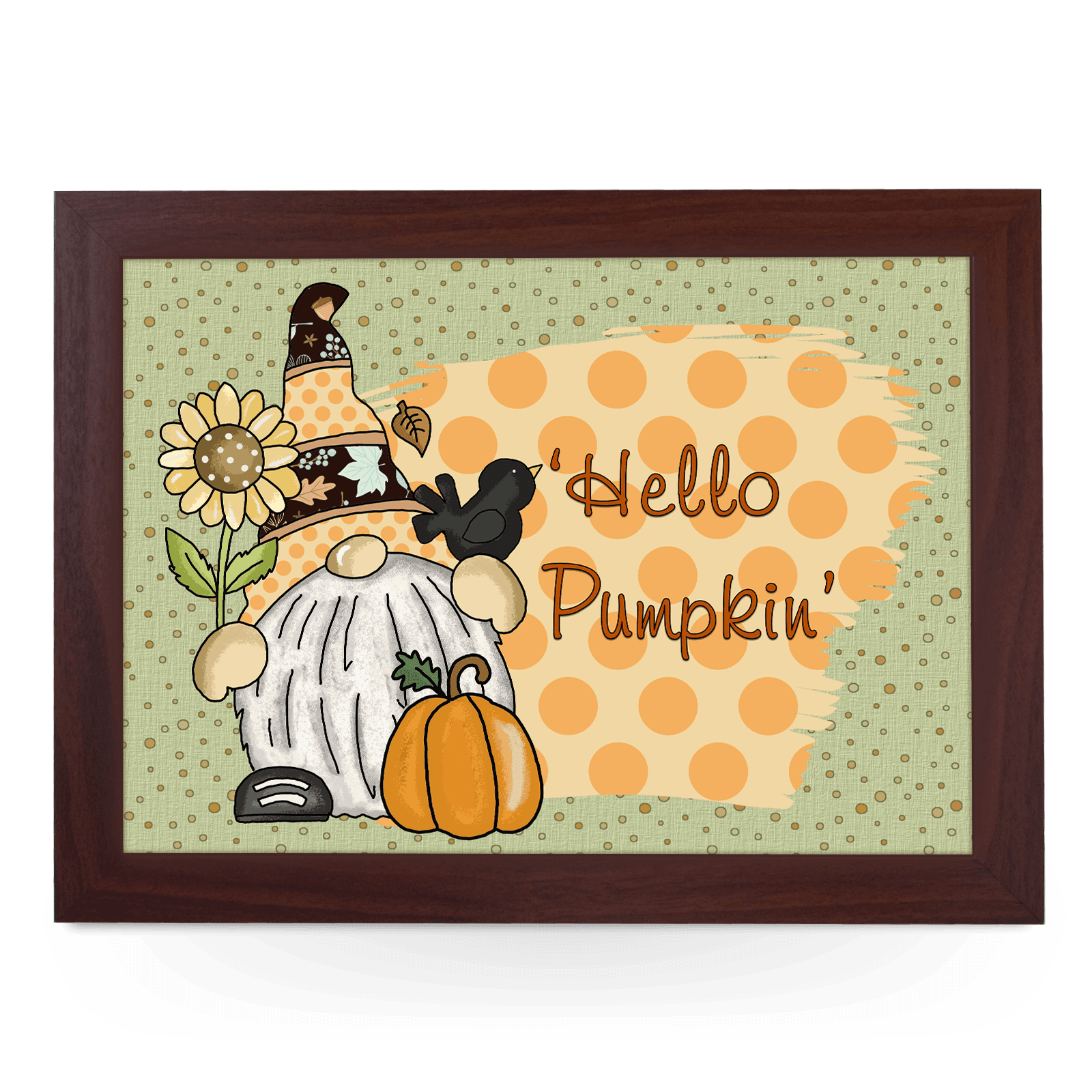 'Hello Pumpkin' Gonk Lap Tray - L687 - Yoosh