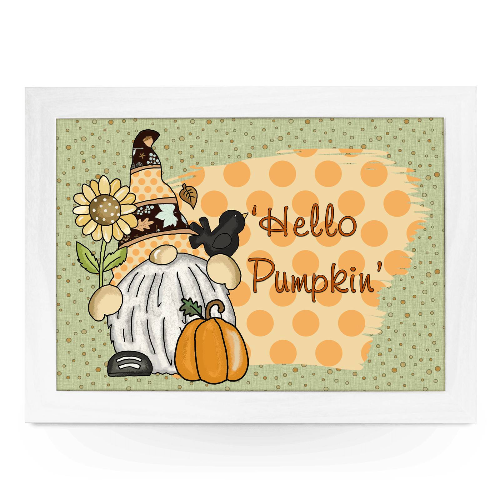 'Hello Pumpkin' Gonk Lap Tray - L687 - Yoosh