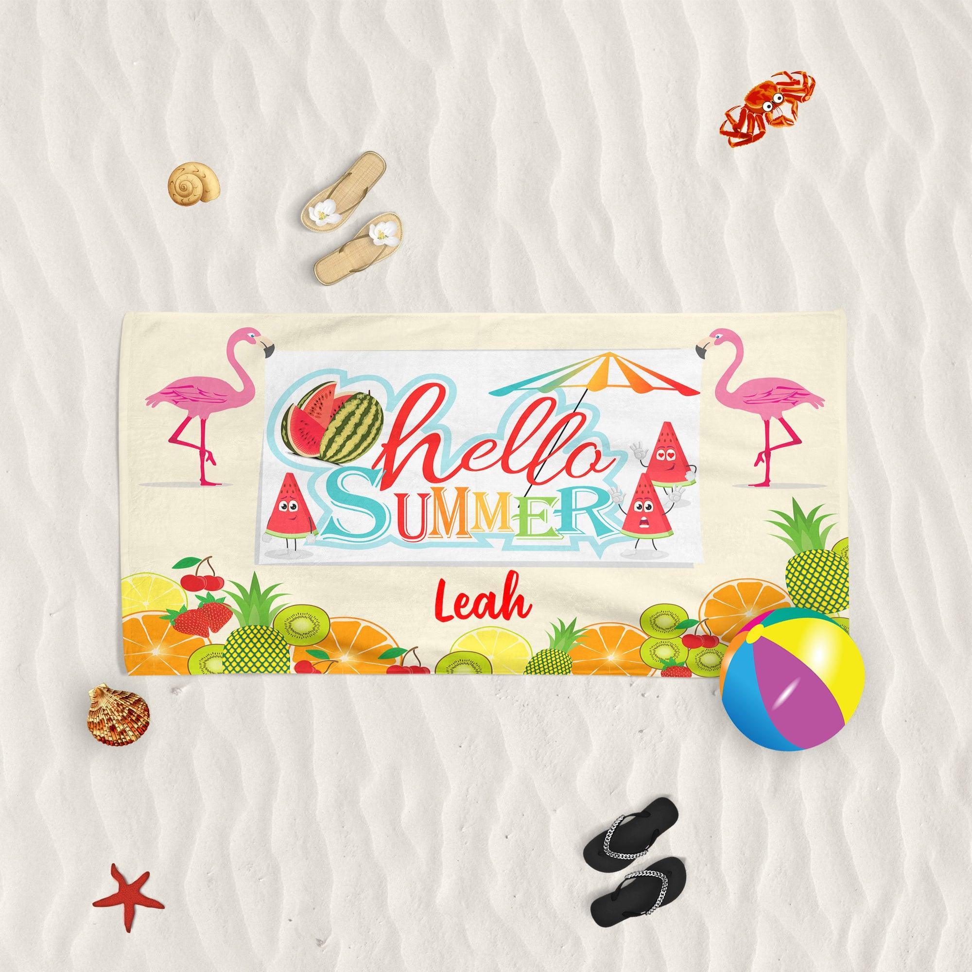 Hello Summer - Beach Towel Cushioned Lap Trays by Yoosh