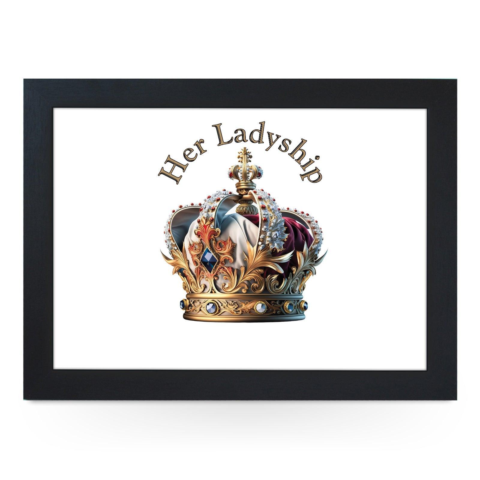 Her Ladyship Crown Lap Tray - L627 - Cushioned Lap Trays by Yoosh
