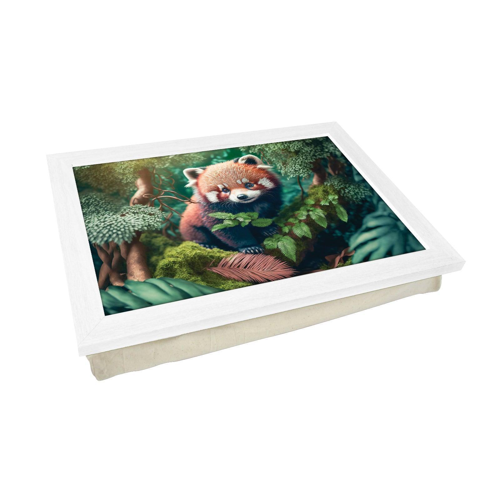 Illustrated Red Panda Lap Tray - L1186 - Cushioned Lap Trays by Yoosh