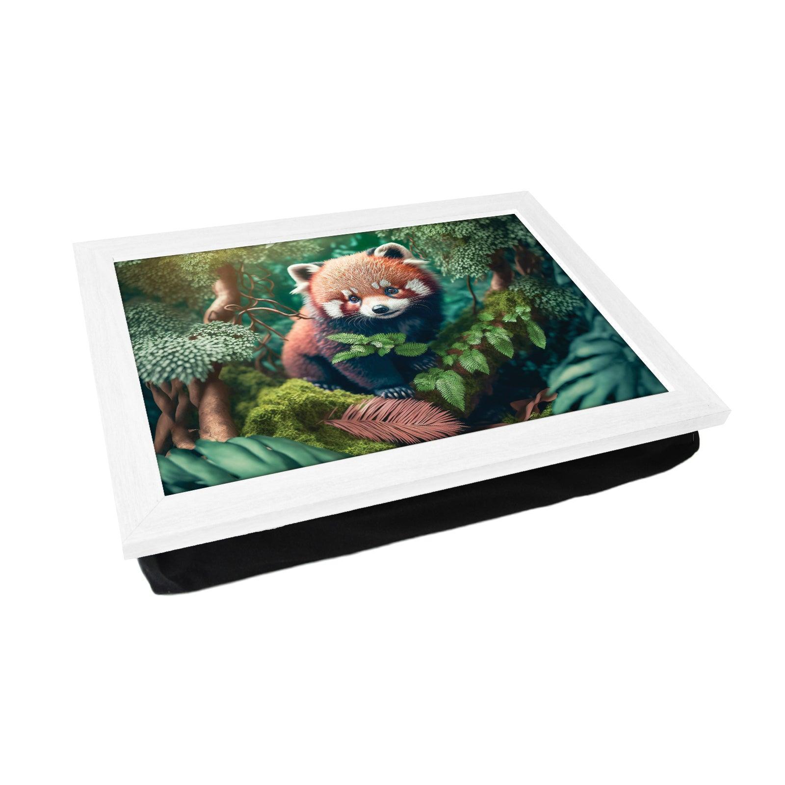 Illustrated Red Panda Lap Tray - L1186 - Cushioned Lap Trays by Yoosh