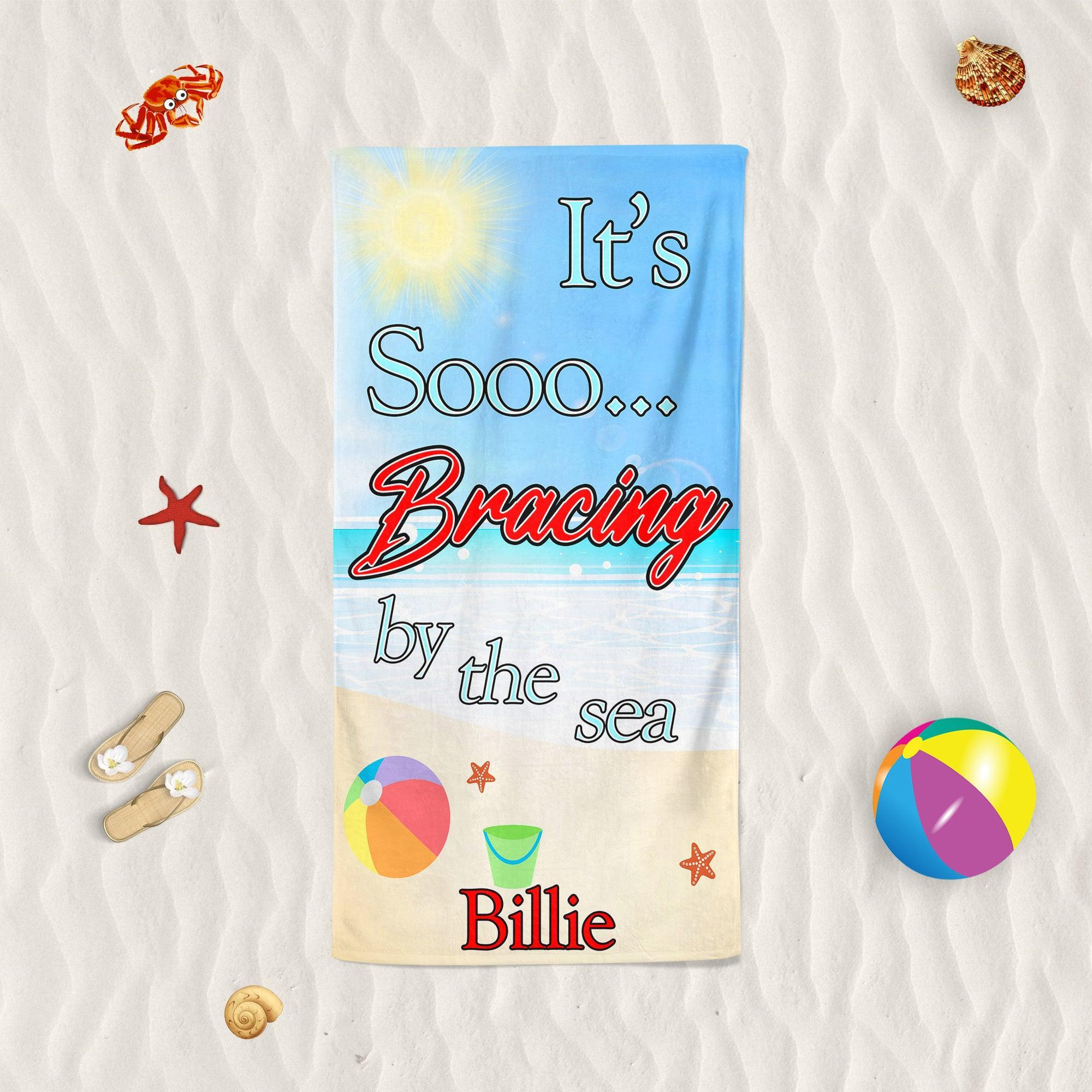 It's So Bracing By The Sea - Beach Towel Cushioned Lap Trays by Yoosh