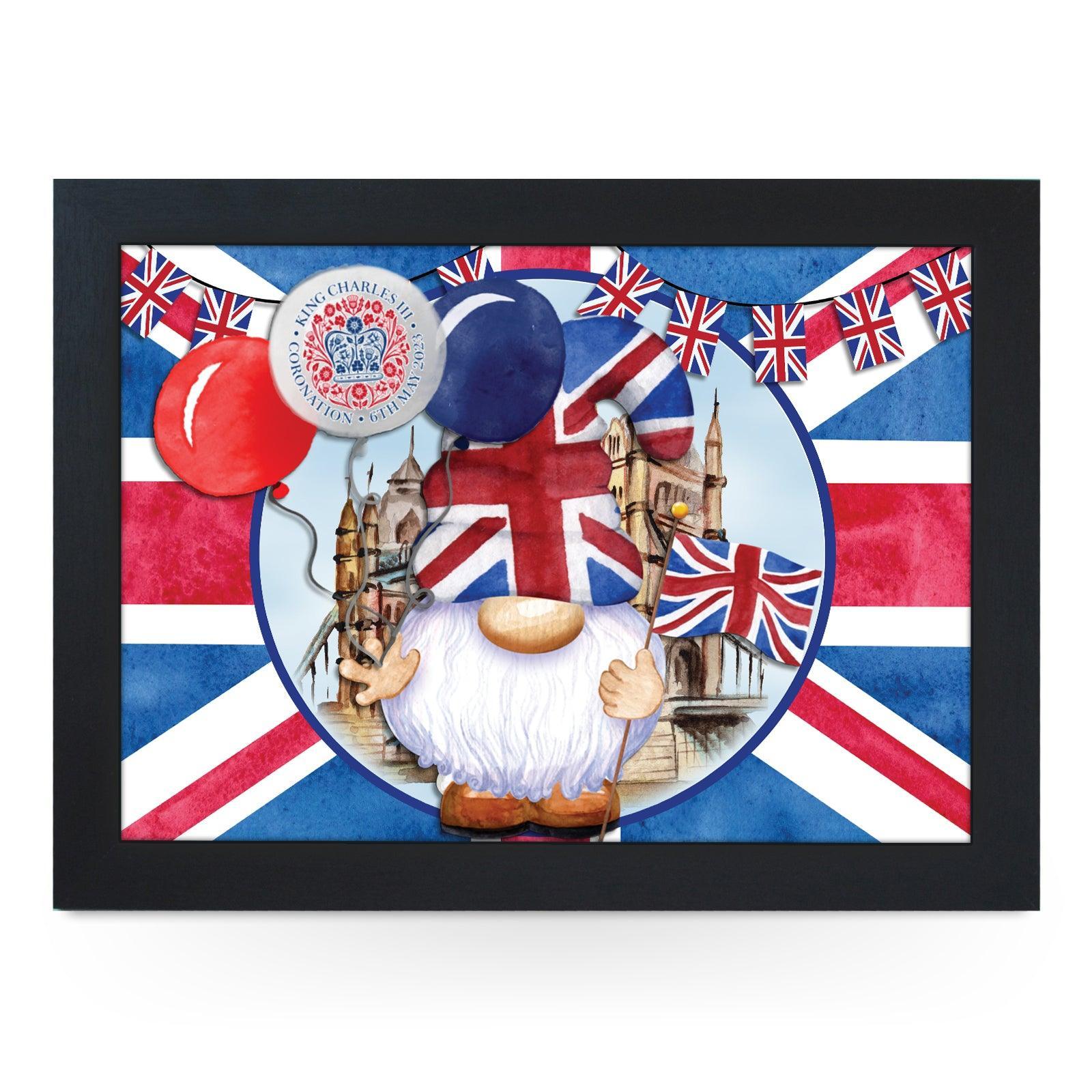 King Charles III Coronation 6/5/23 Gonks Lap Tray - L6523 c - Cushioned Lap Trays by Yoosh