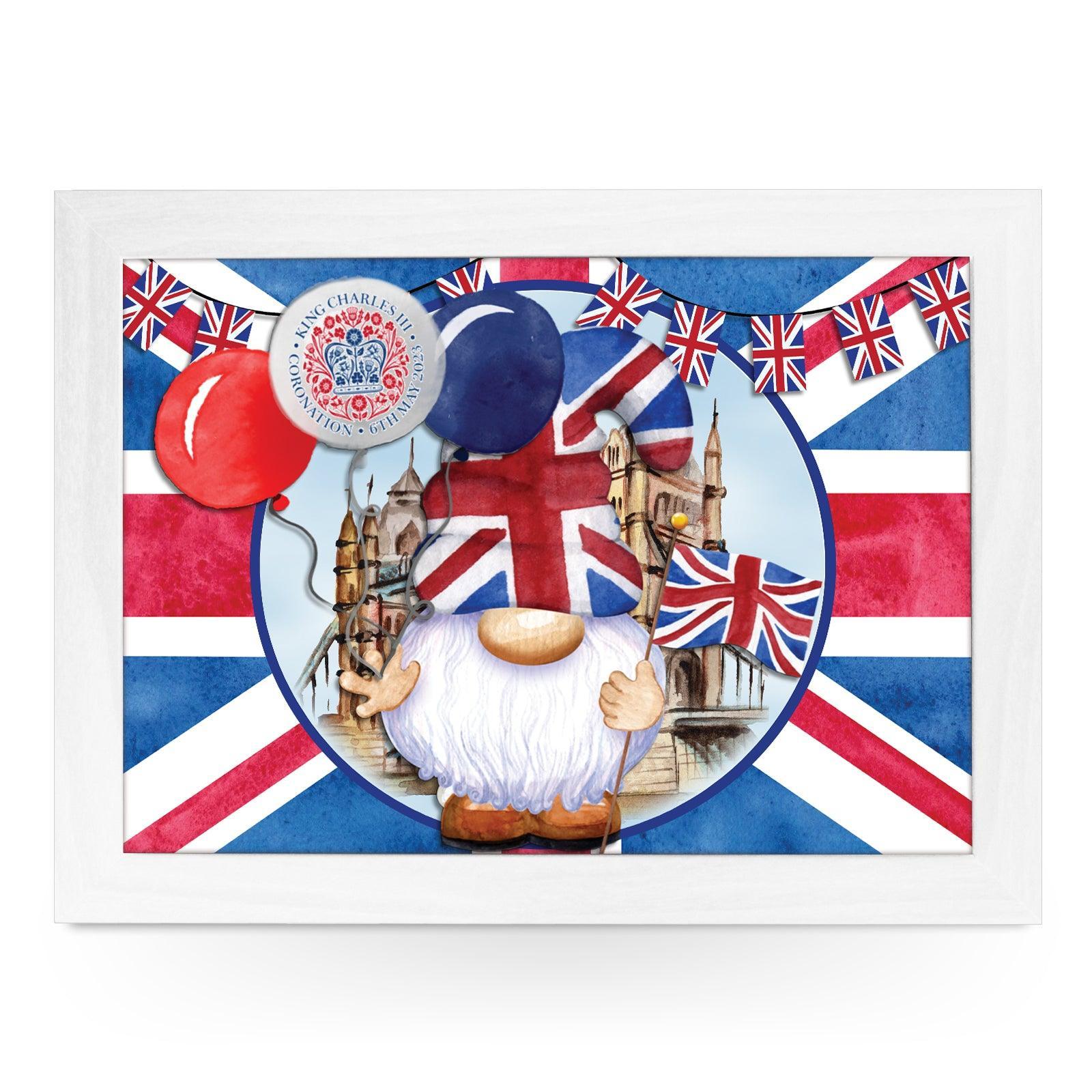 King Charles III Coronation 6/5/23 Gonks Lap Tray - L6523 c - Cushioned Lap Trays by Yoosh
