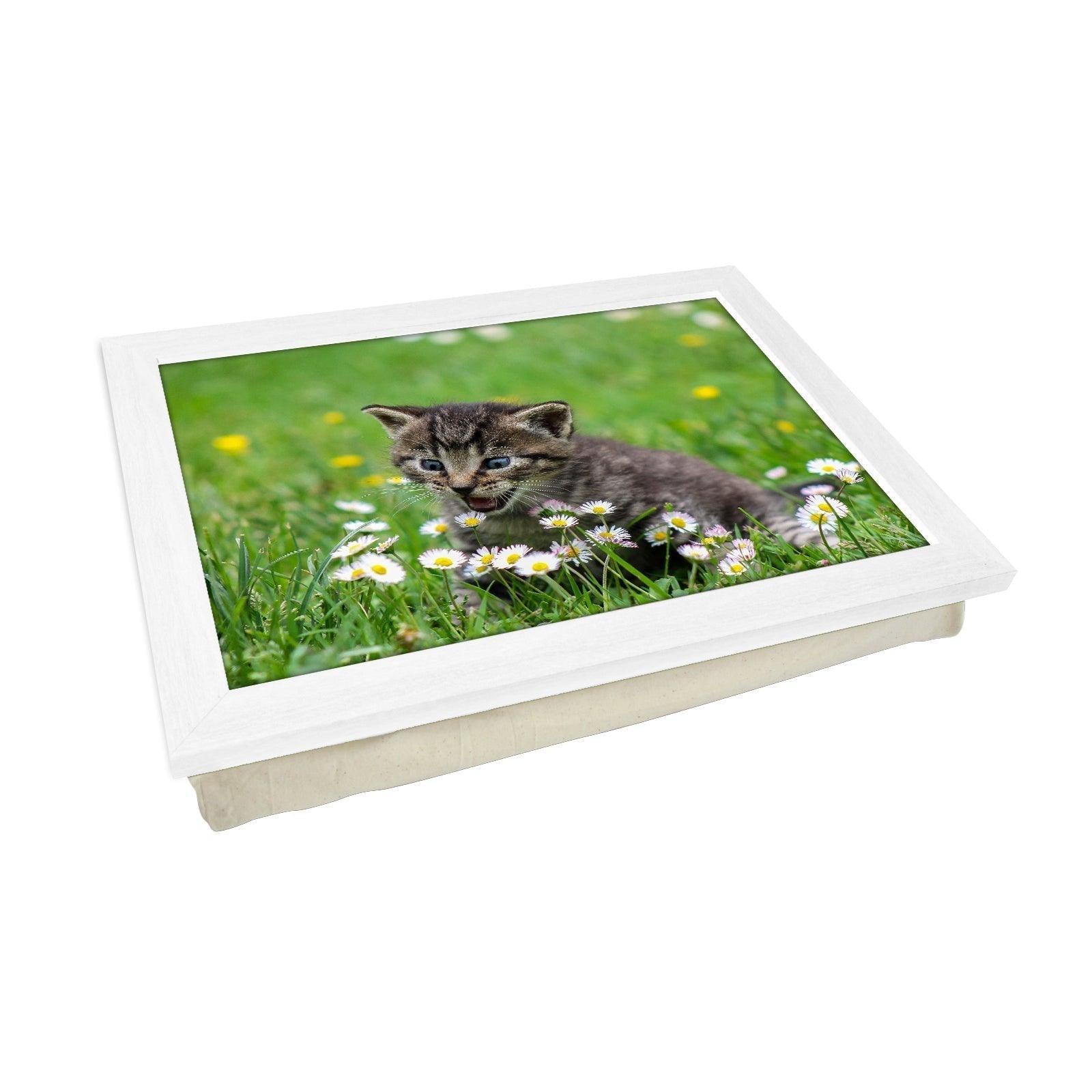 Kitten In The Grass Lap Tray - L1011 - Cushioned Lap Trays by Yoosh