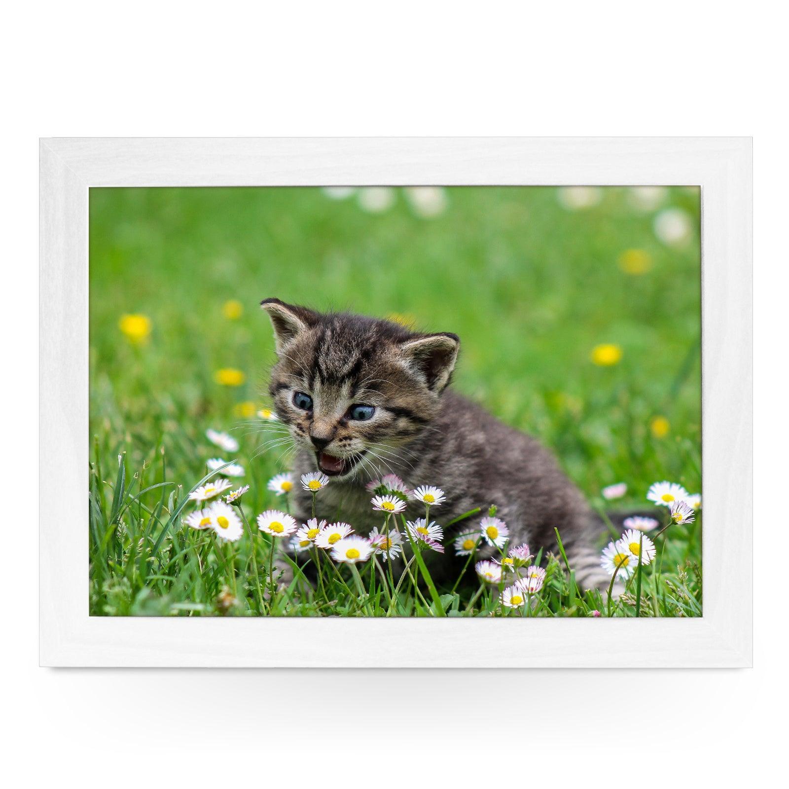 Kitten In The Grass Lap Tray - L1011 - Cushioned Lap Trays by Yoosh