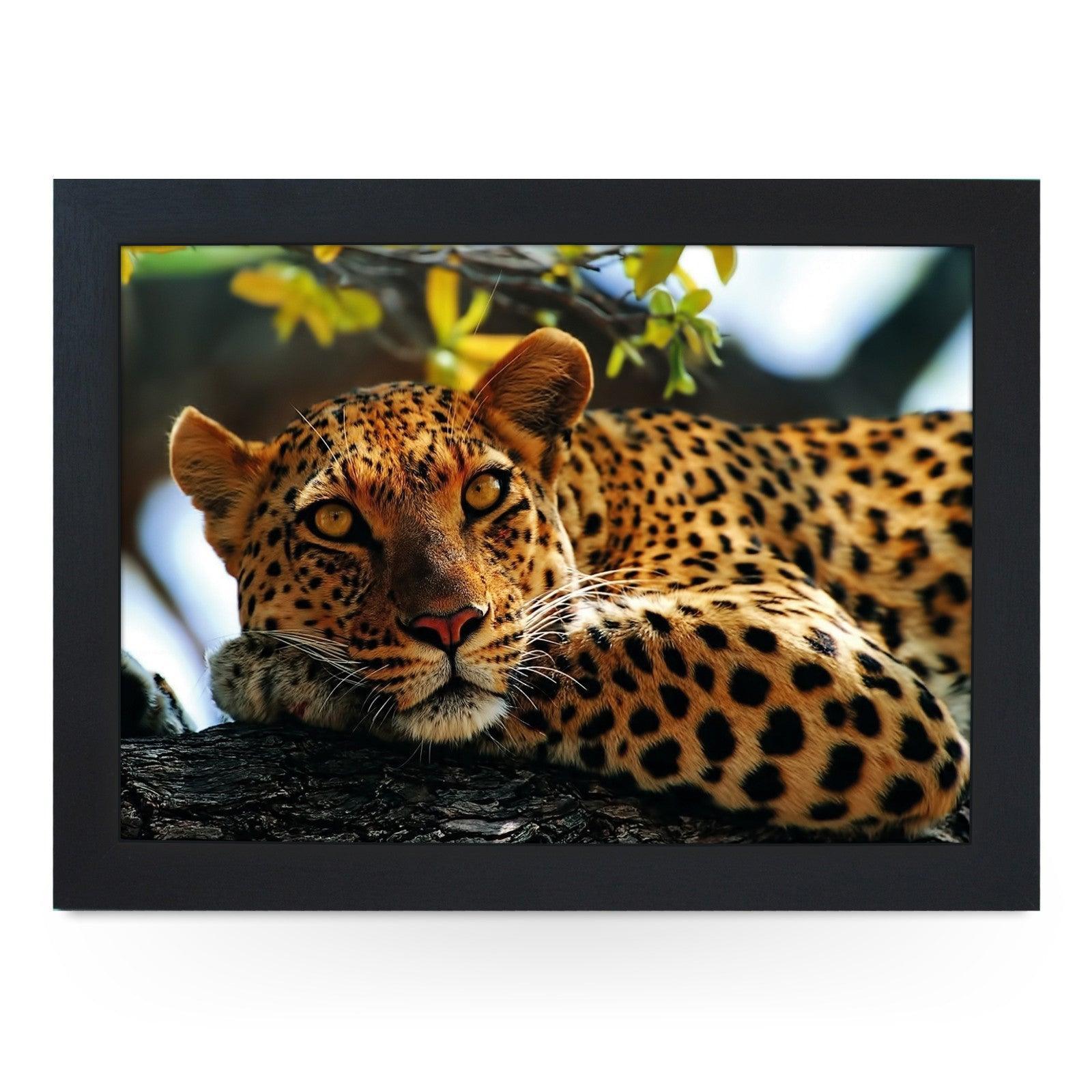 Leopard In Tree - L0047 Personalised Lap Trays