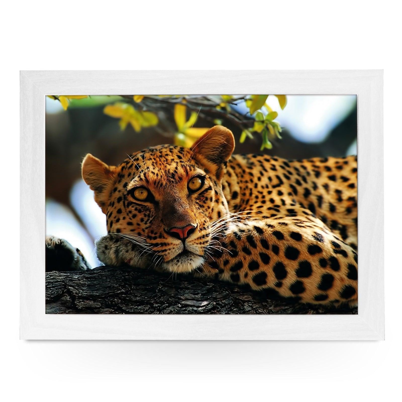 Leopard In Tree - L0047 Personalised Lap Trays