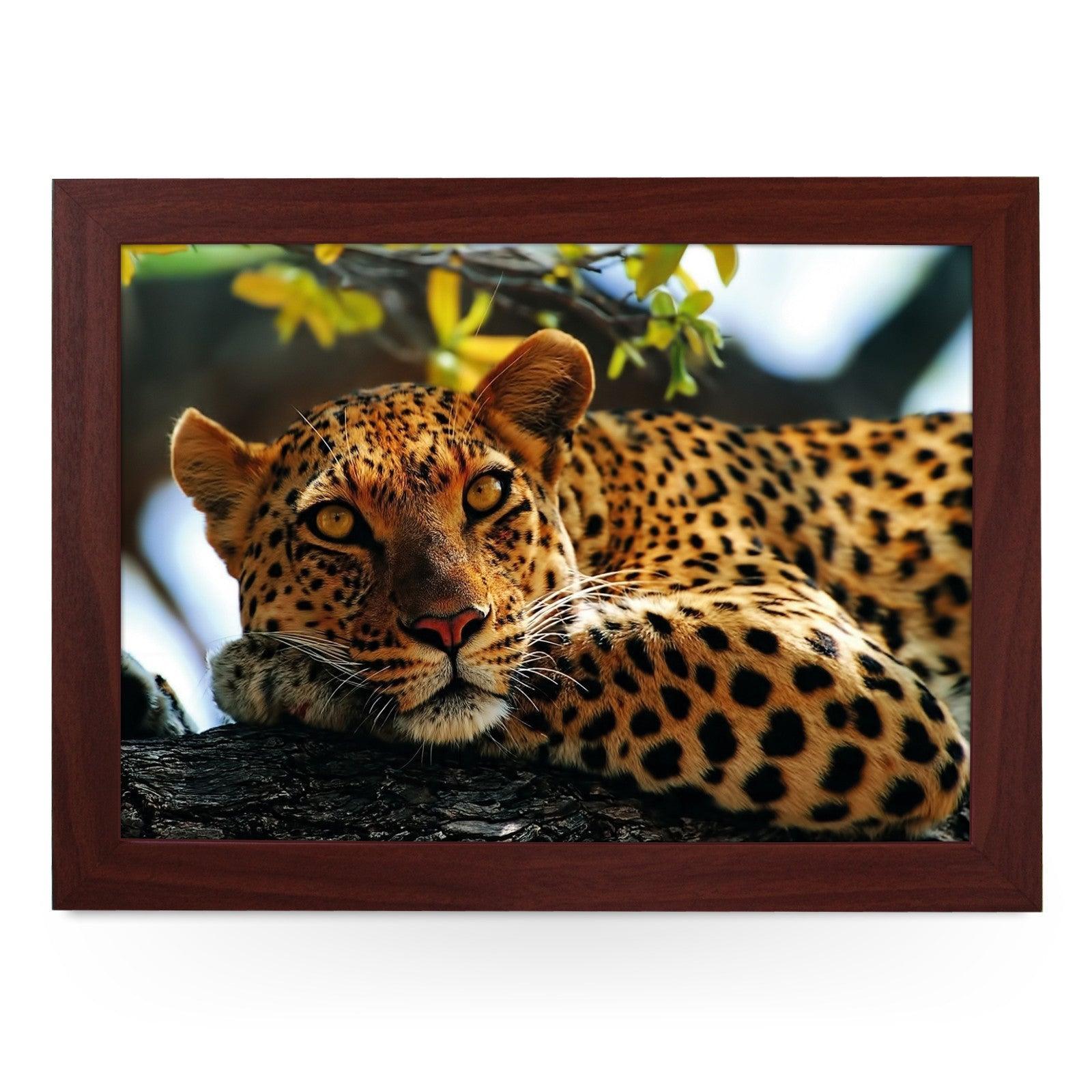 Leopard In Tree - L0047 Personalised Lap Trays
