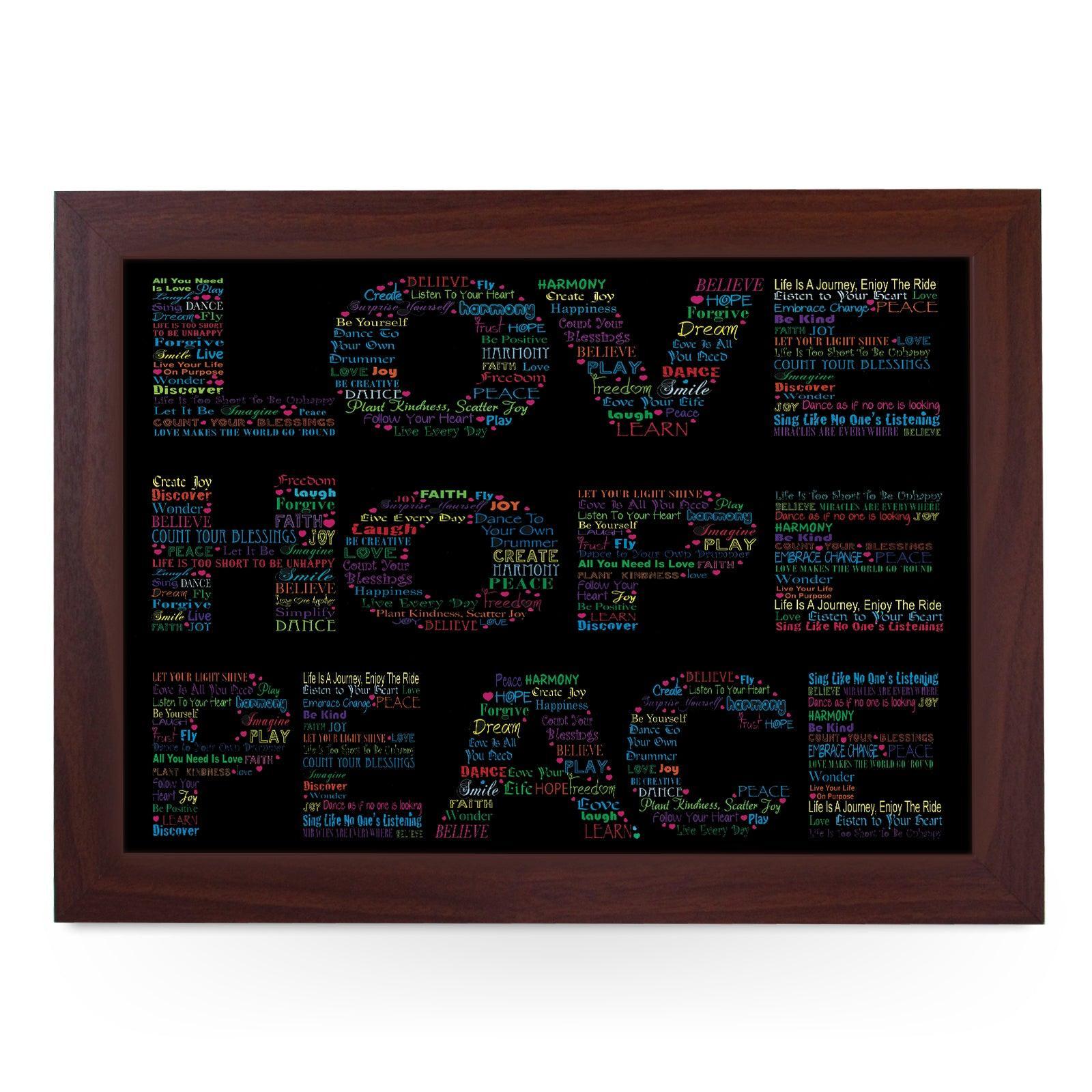 Love Hope Peace Lap Tray - L611 Personalised Lap Trays