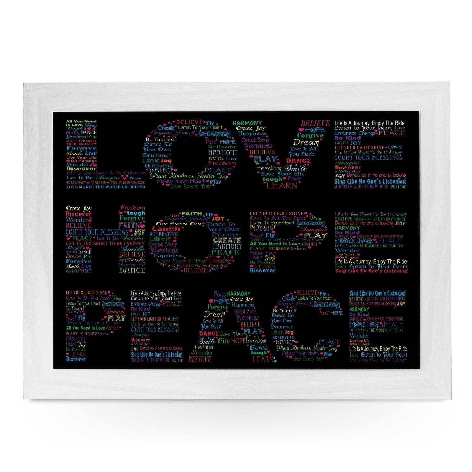 Love Hope Peace Lap Tray - L611 Personalised Lap Trays
