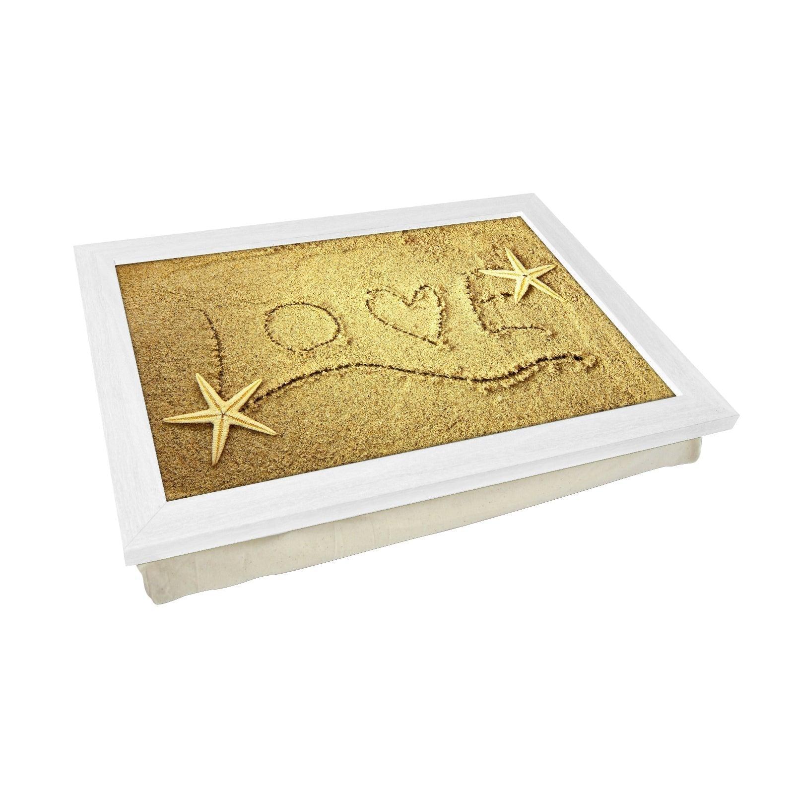 Love Written in Sand Lap Tray -L0231 Personalised Lap Trays