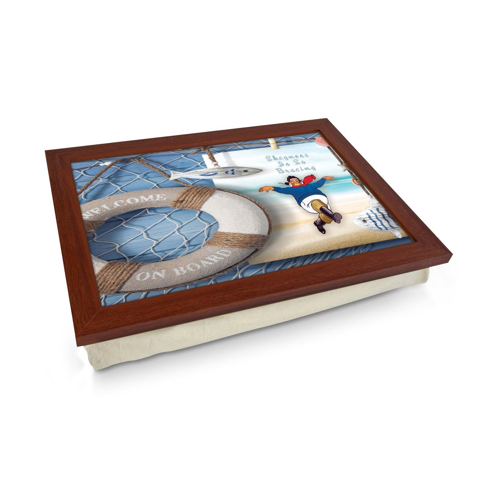 Nautical Jolly Fisherman Lap Tray - Skegness Design 5 - Cushioned Lap Trays by Yoosh