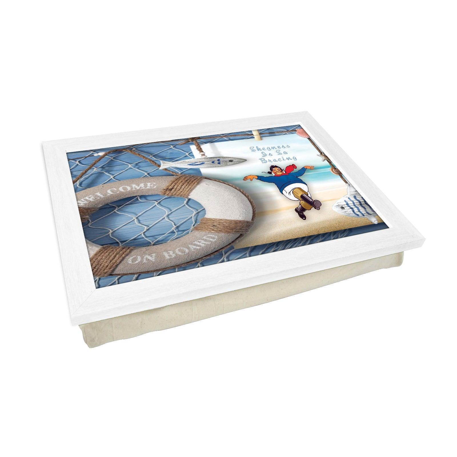 Nautical Jolly Fisherman Lap Tray - Skegness Design 5 - Cushioned Lap Trays by Yoosh