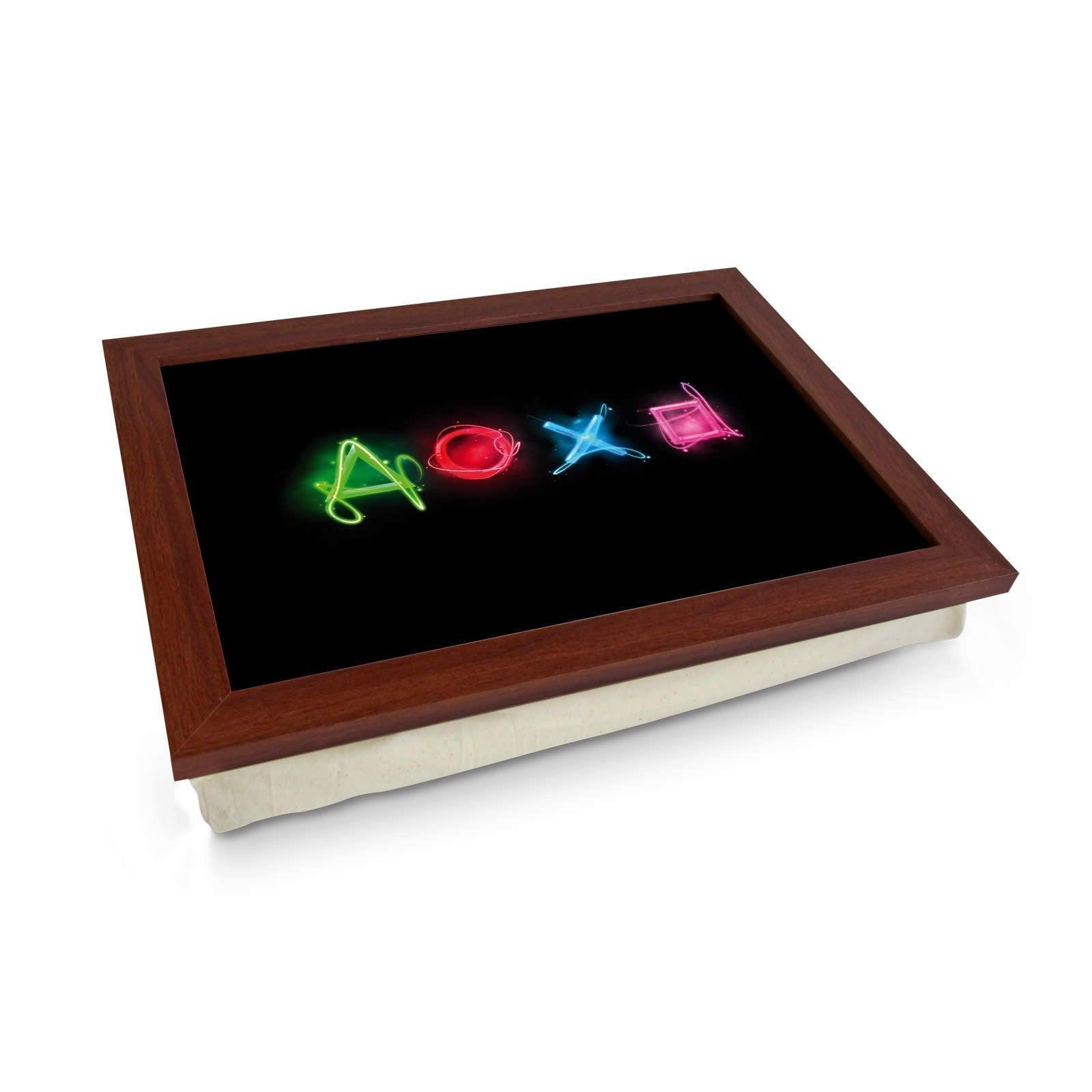 Neon Play Station Buttons Lap Tray - L0201 Personalised Lap Trays