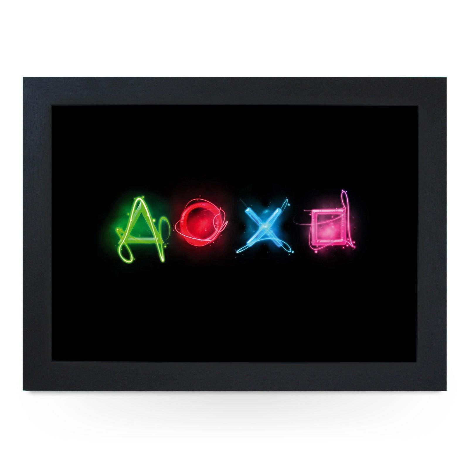 Neon Play Station Buttons Lap Tray - L0201 Personalised Lap Trays