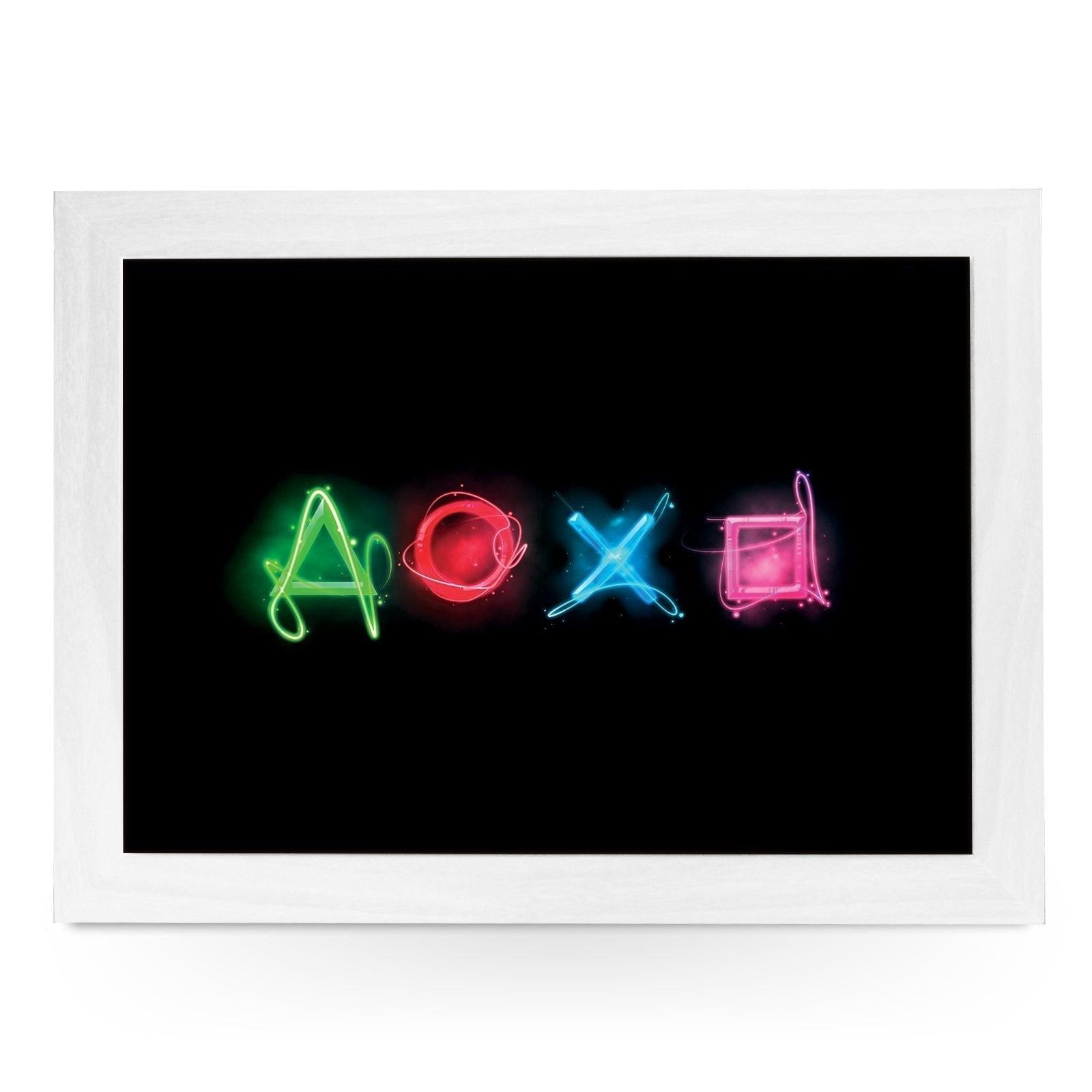 Neon Play Station Buttons Lap Tray - L0201 Personalised Lap Trays