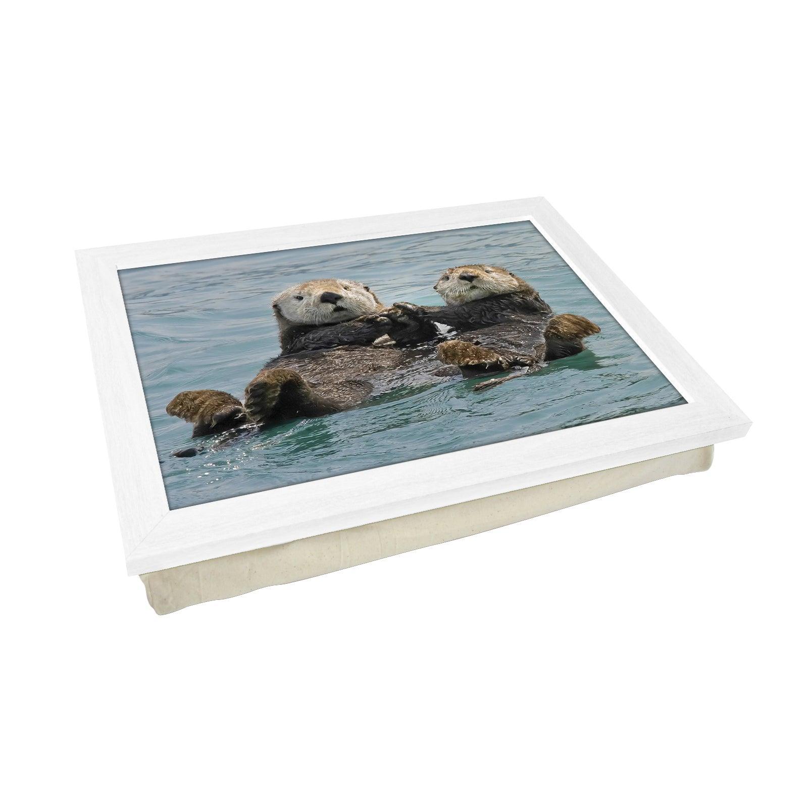 Otters Swimming Lap Tray - L1194 - Cushioned Lap Trays by Yoosh