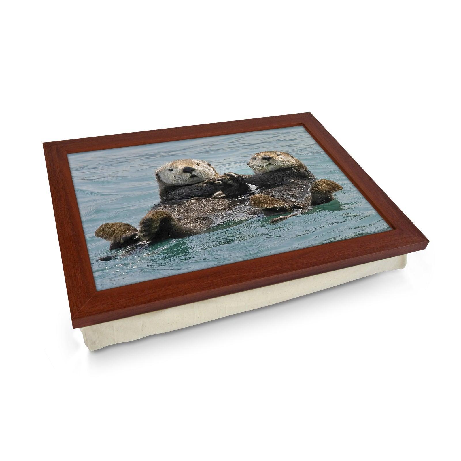 Otters Swimming Lap Tray - L1194 - Cushioned Lap Trays by Yoosh