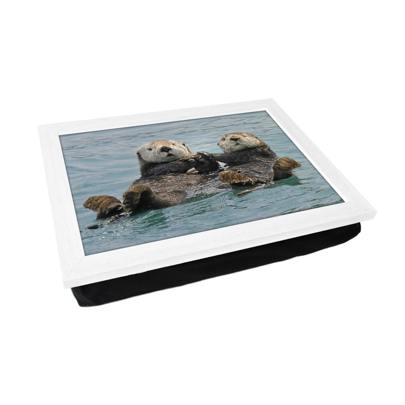 Otters Swimming Lap Tray - L1194 - Cushioned Lap Trays by Yoosh