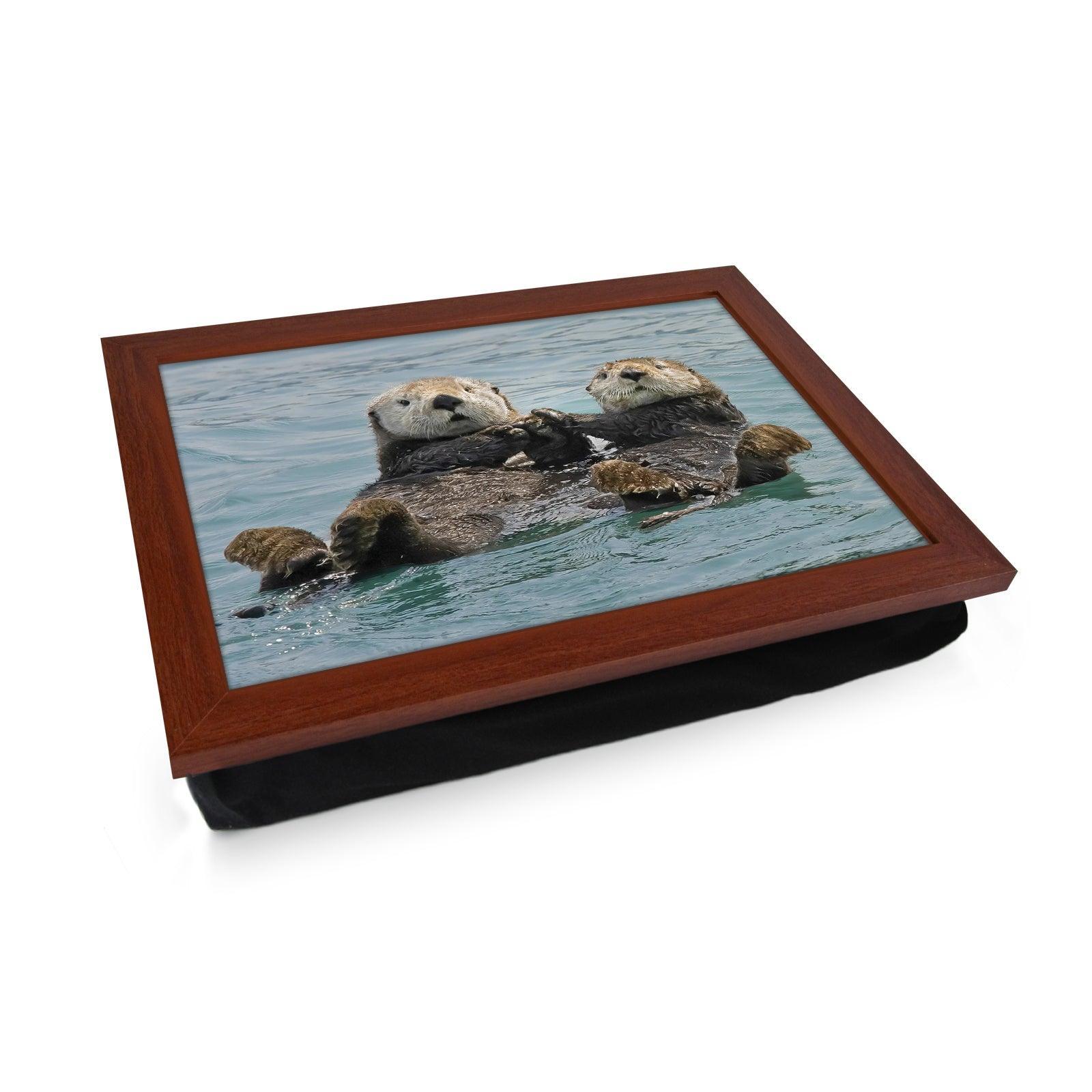 Otters Swimming Lap Tray - L1194 - Cushioned Lap Trays by Yoosh
