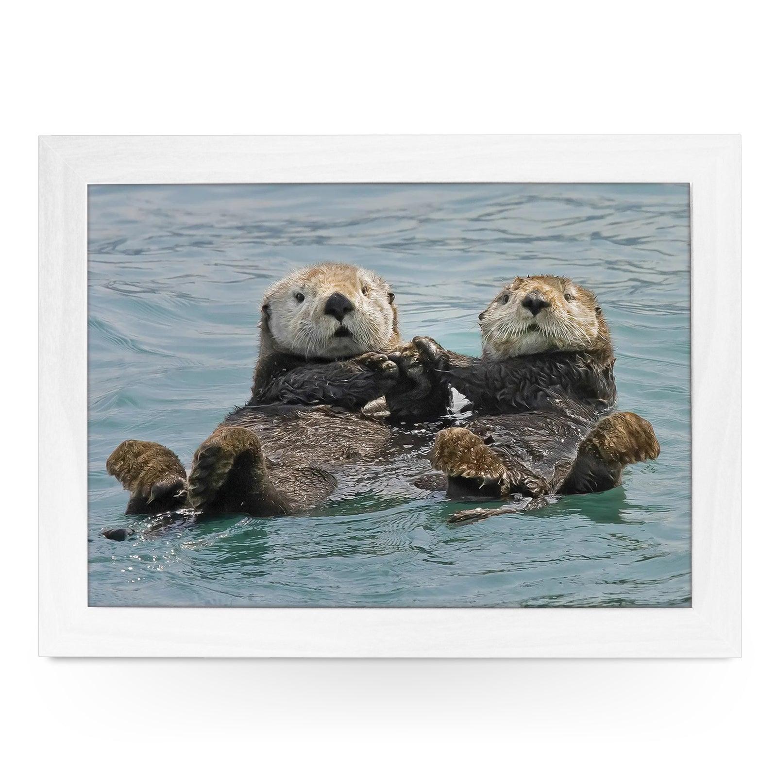 Otters Swimming Lap Tray - L1194 - Cushioned Lap Trays by Yoosh
