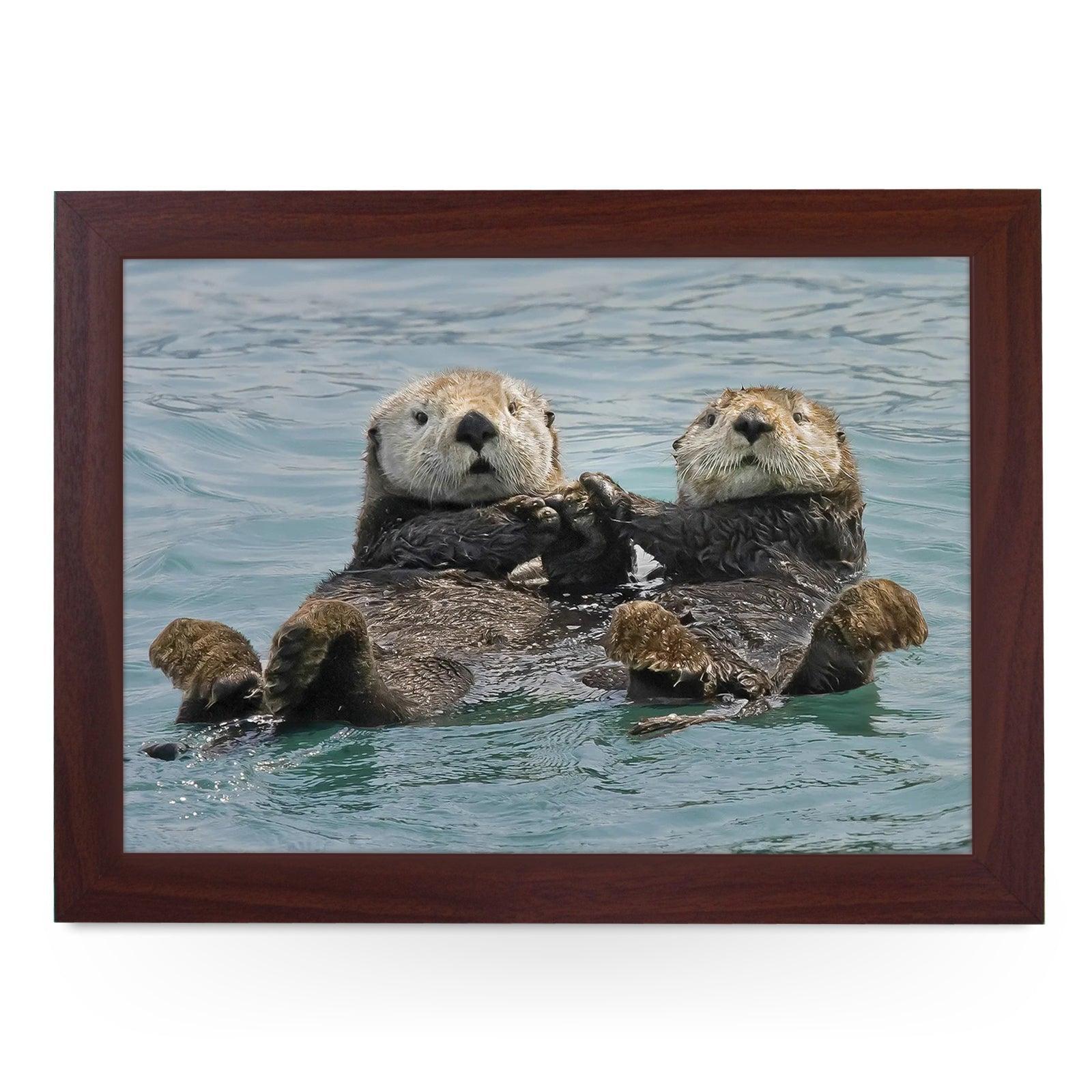 Otters Swimming Lap Tray - L1194 - Cushioned Lap Trays by Yoosh