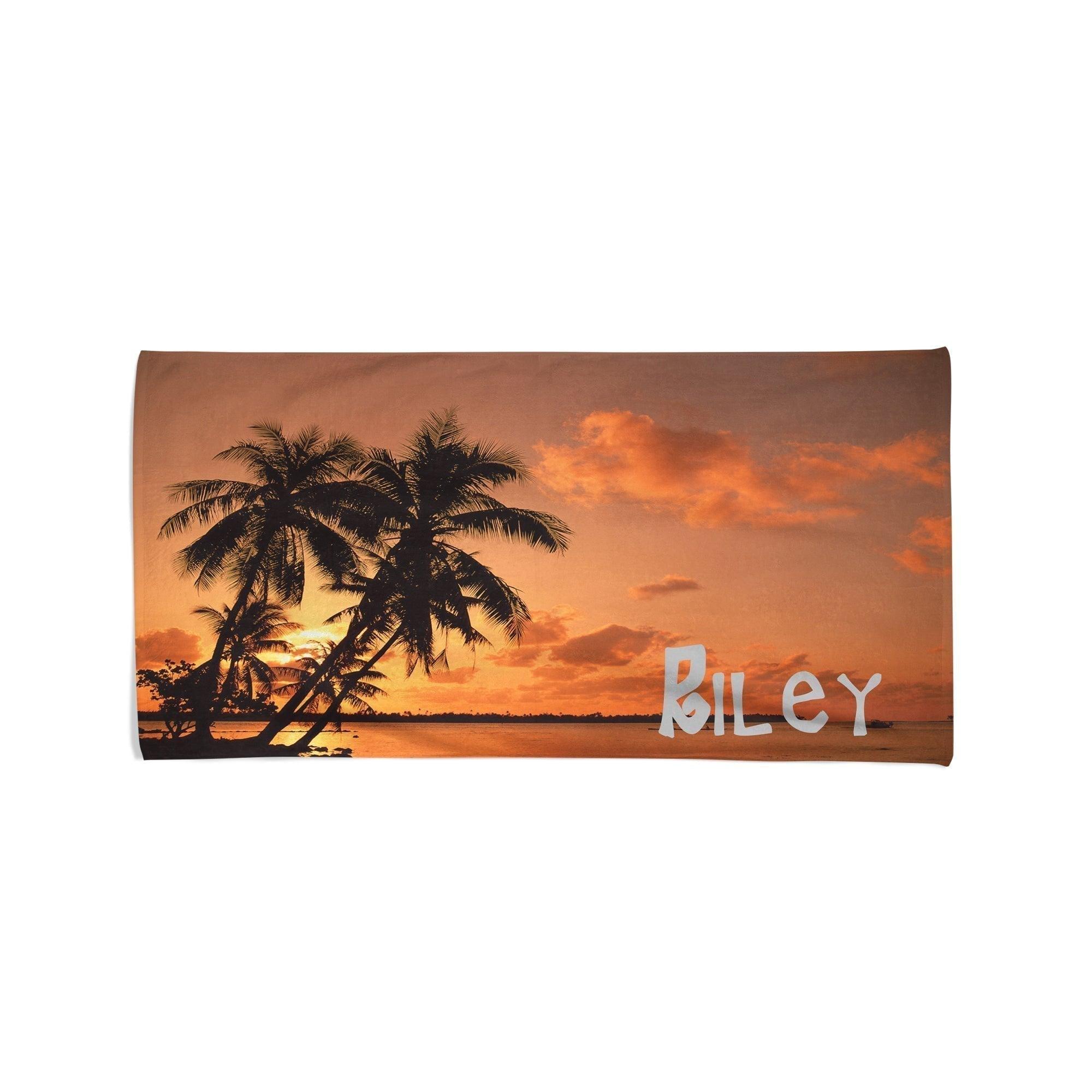 Palm Trees Silhouette - Beach Towel Cushioned Lap Trays by Yoosh