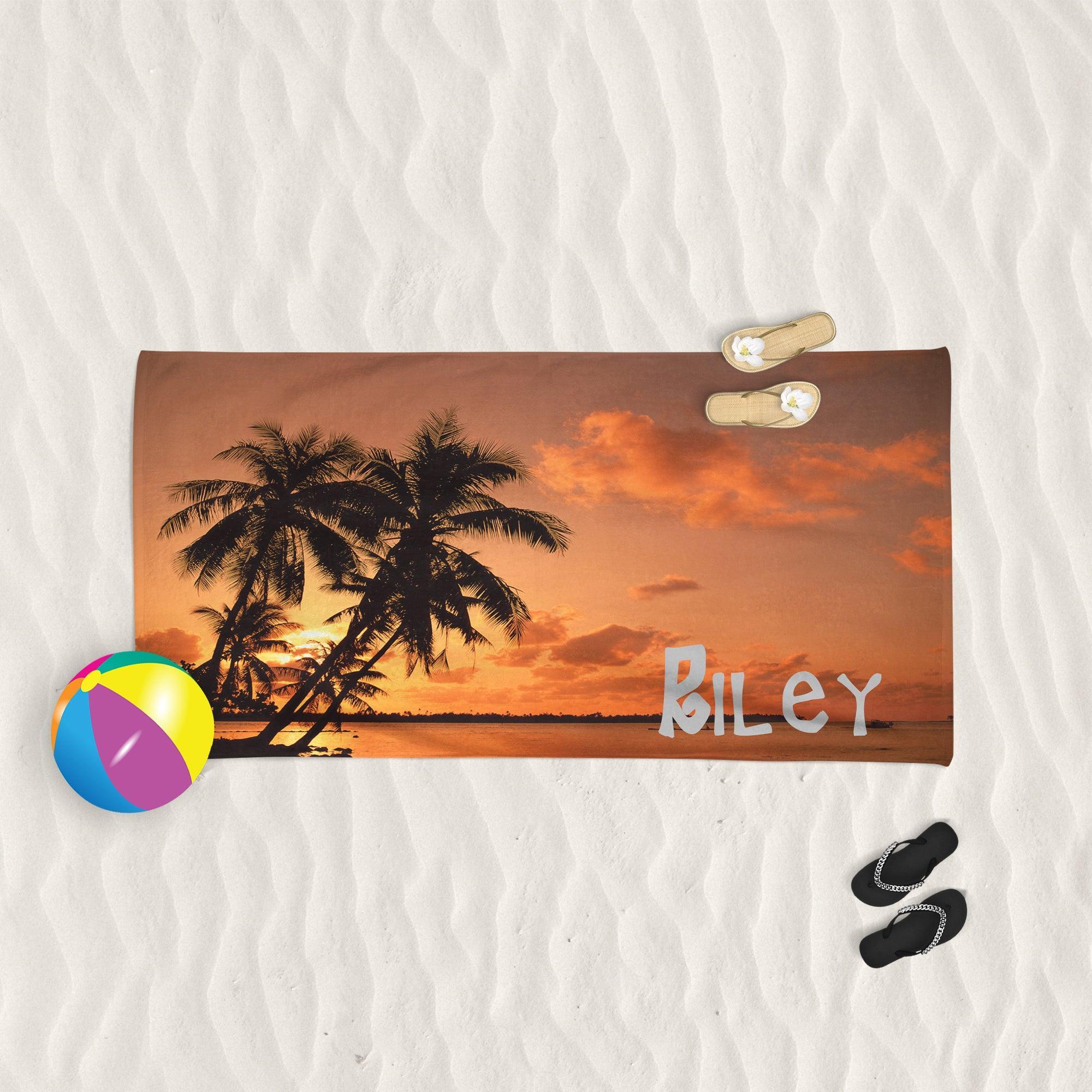 Palm Trees Silhouette - Beach Towel Cushioned Lap Trays by Yoosh