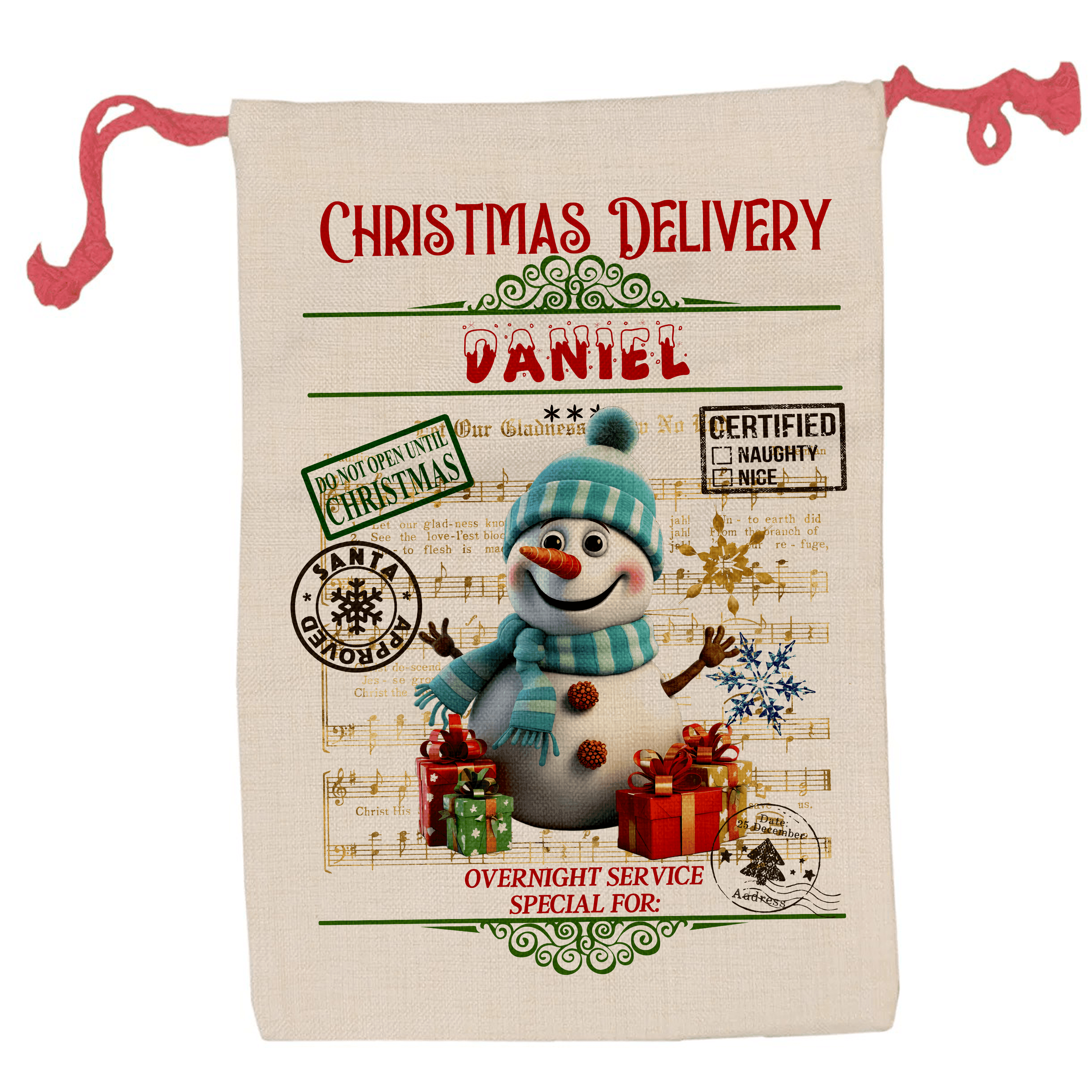 Personalised Christmas Drawstring Sack - Yoosh