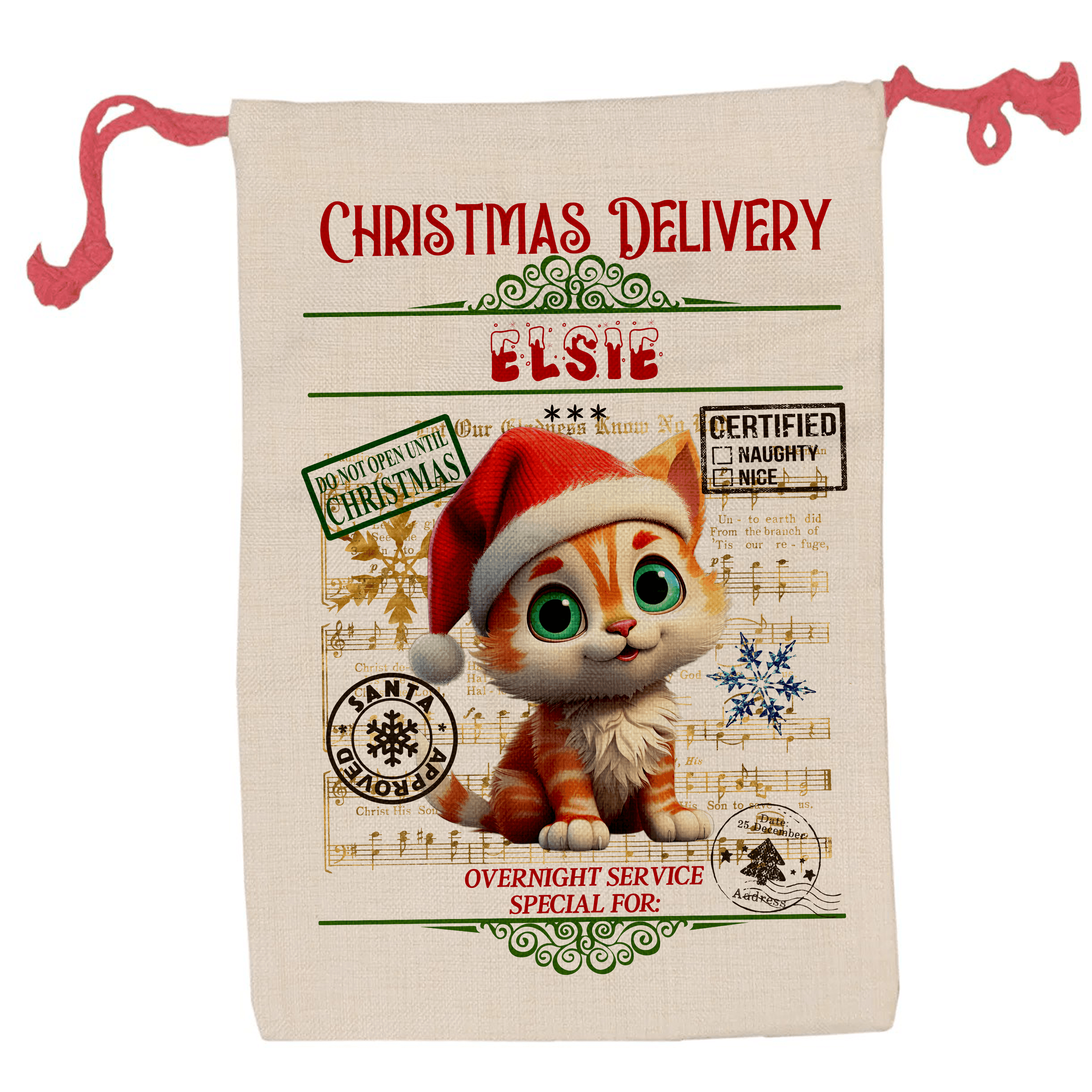 Personalised Christmas Drawstring Sack - Yoosh