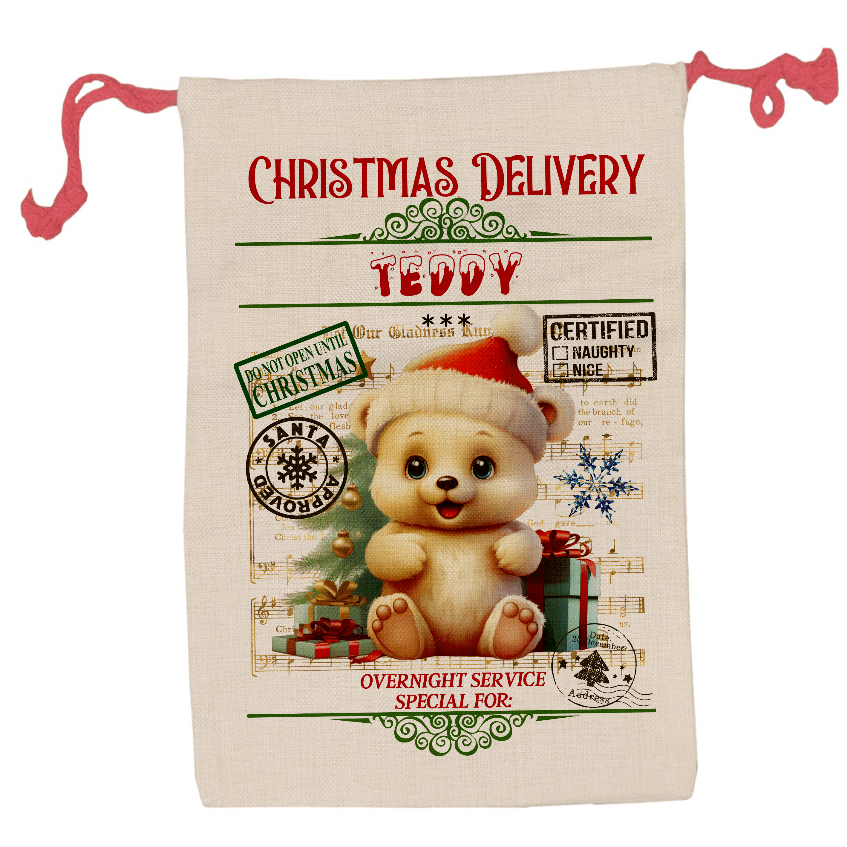 Personalised Christmas Drawstring Sack - Yoosh