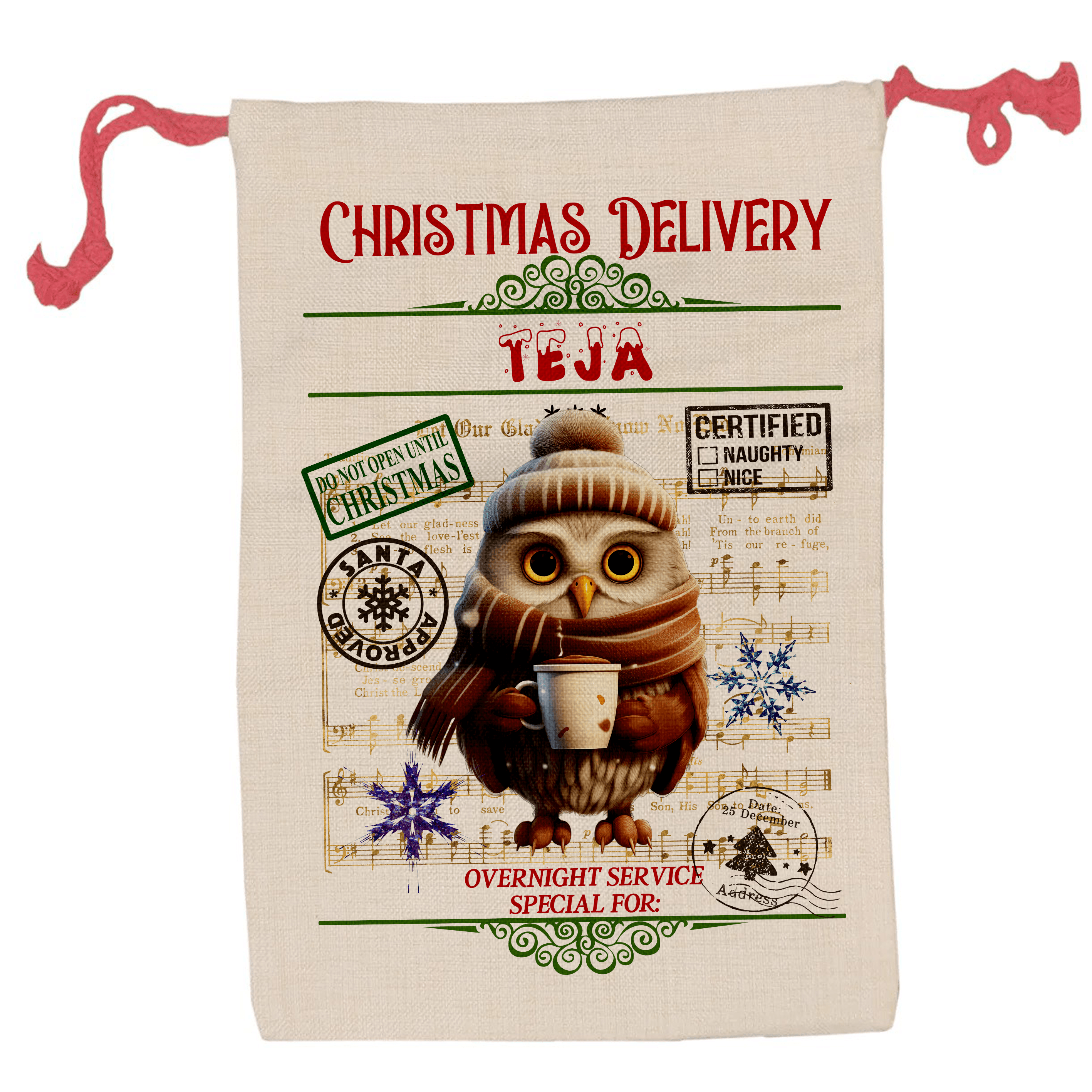 Personalised Christmas Drawstring Sack - Yoosh