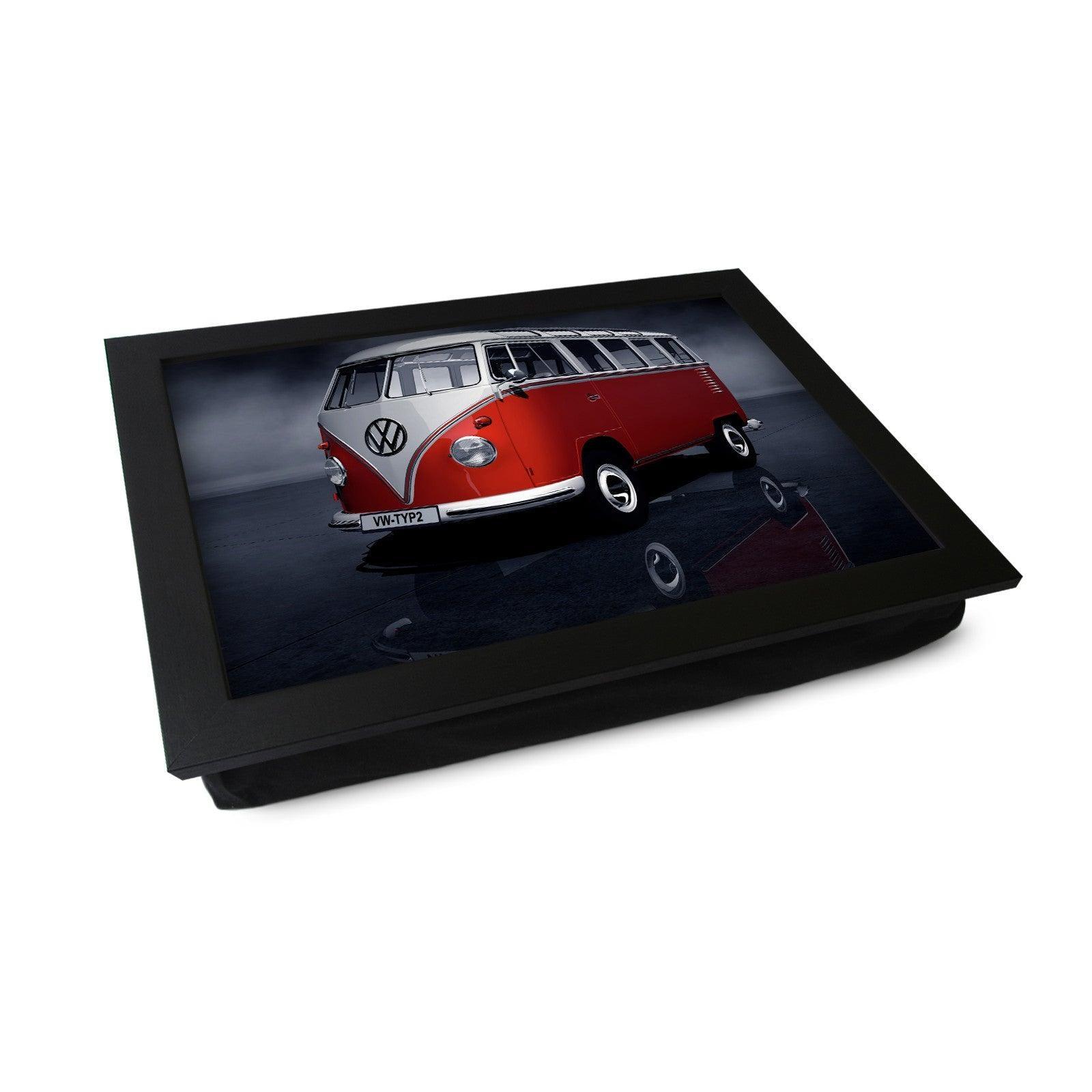 Red VW Campervan - L0067 Personalised Lap Trays