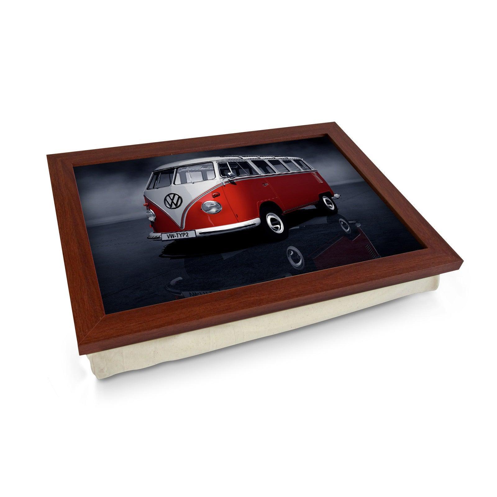 Red VW Campervan - L0067 Personalised Lap Trays