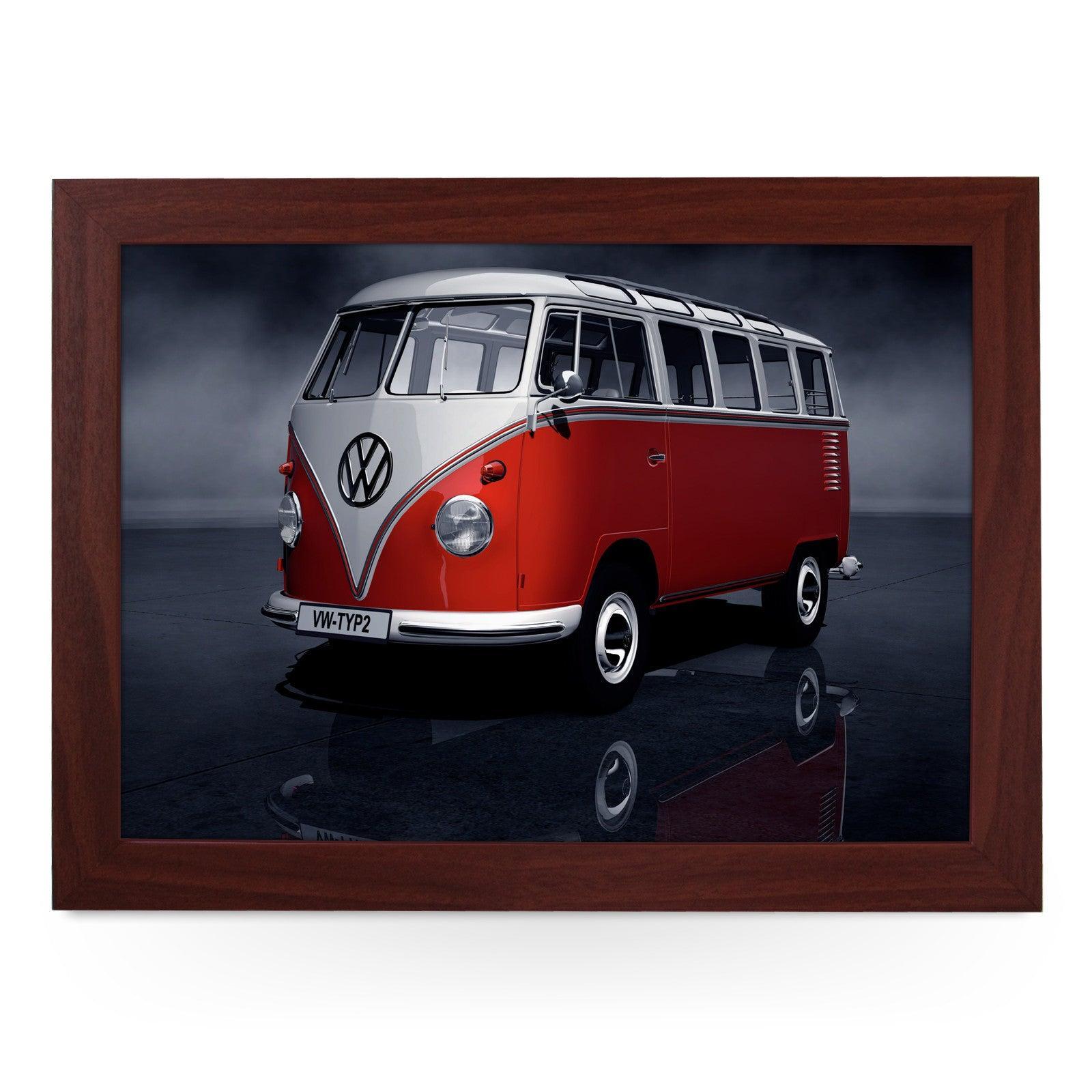 Red VW Campervan - L0067 Personalised Lap Trays