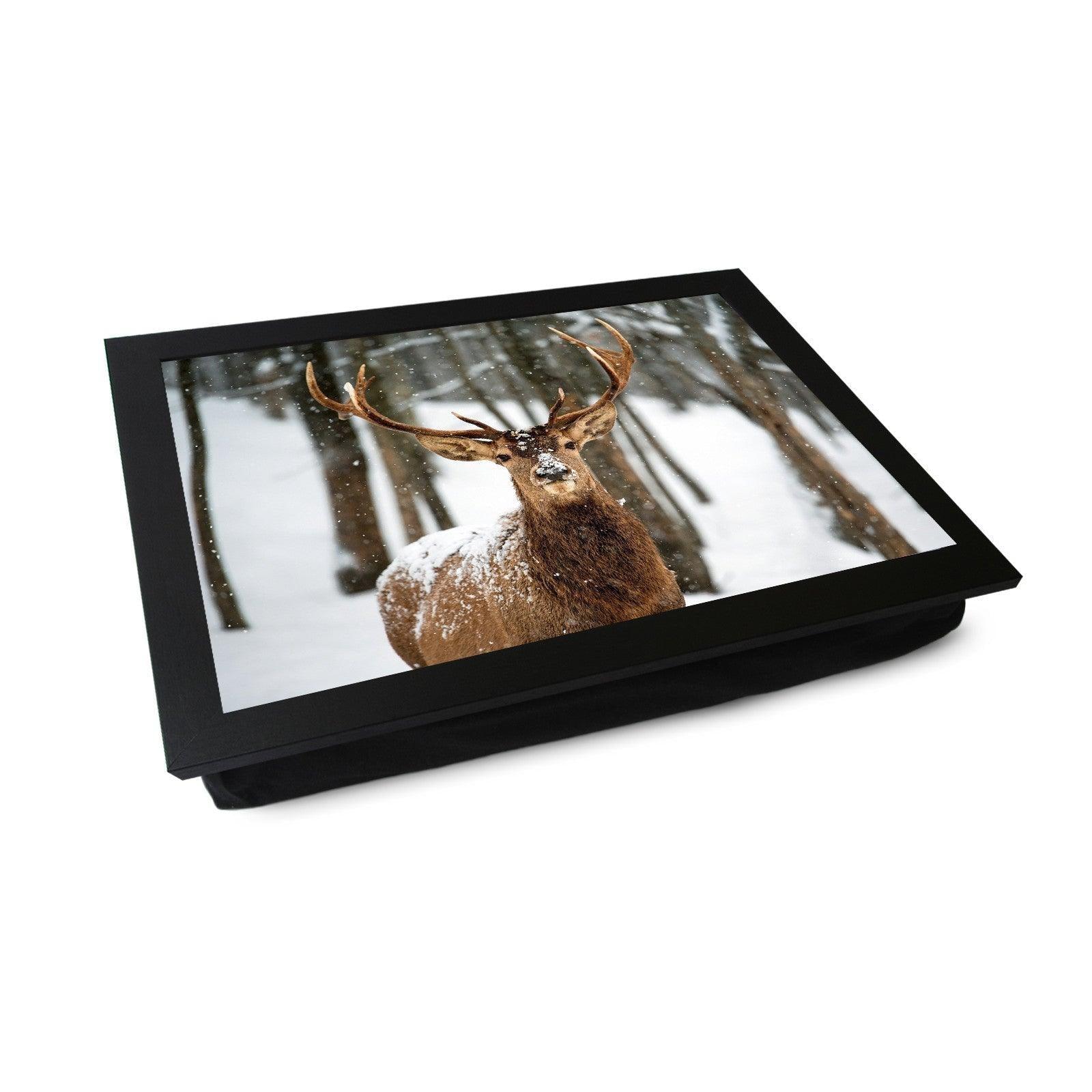 Reindeer In The Snow Lap Tray - L0572 Personalised Lap Trays