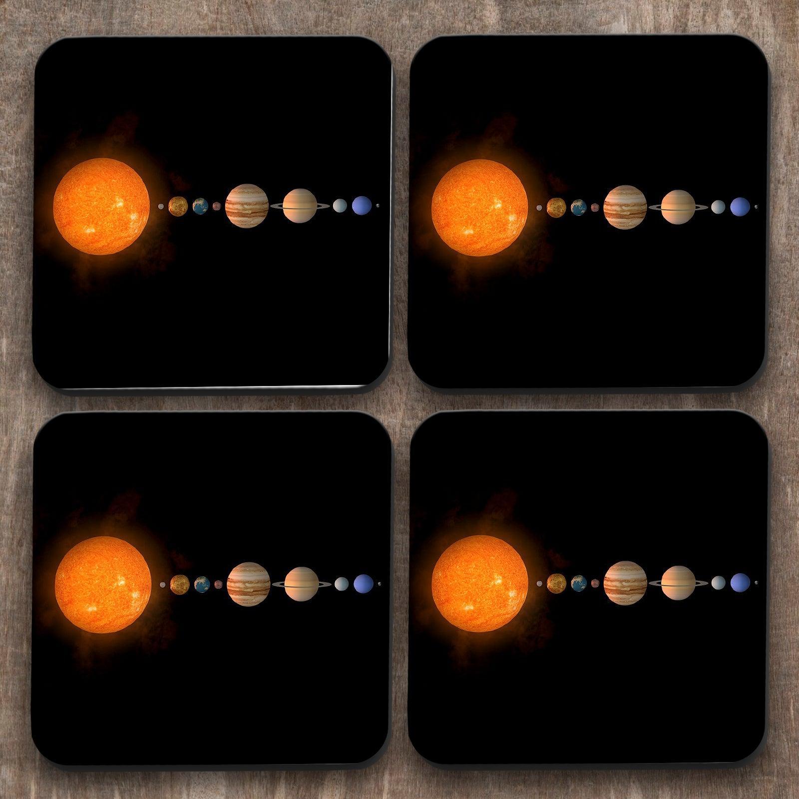Solar System x 4 Coasters C0045 Cushioned Lap Trays by Yoosh