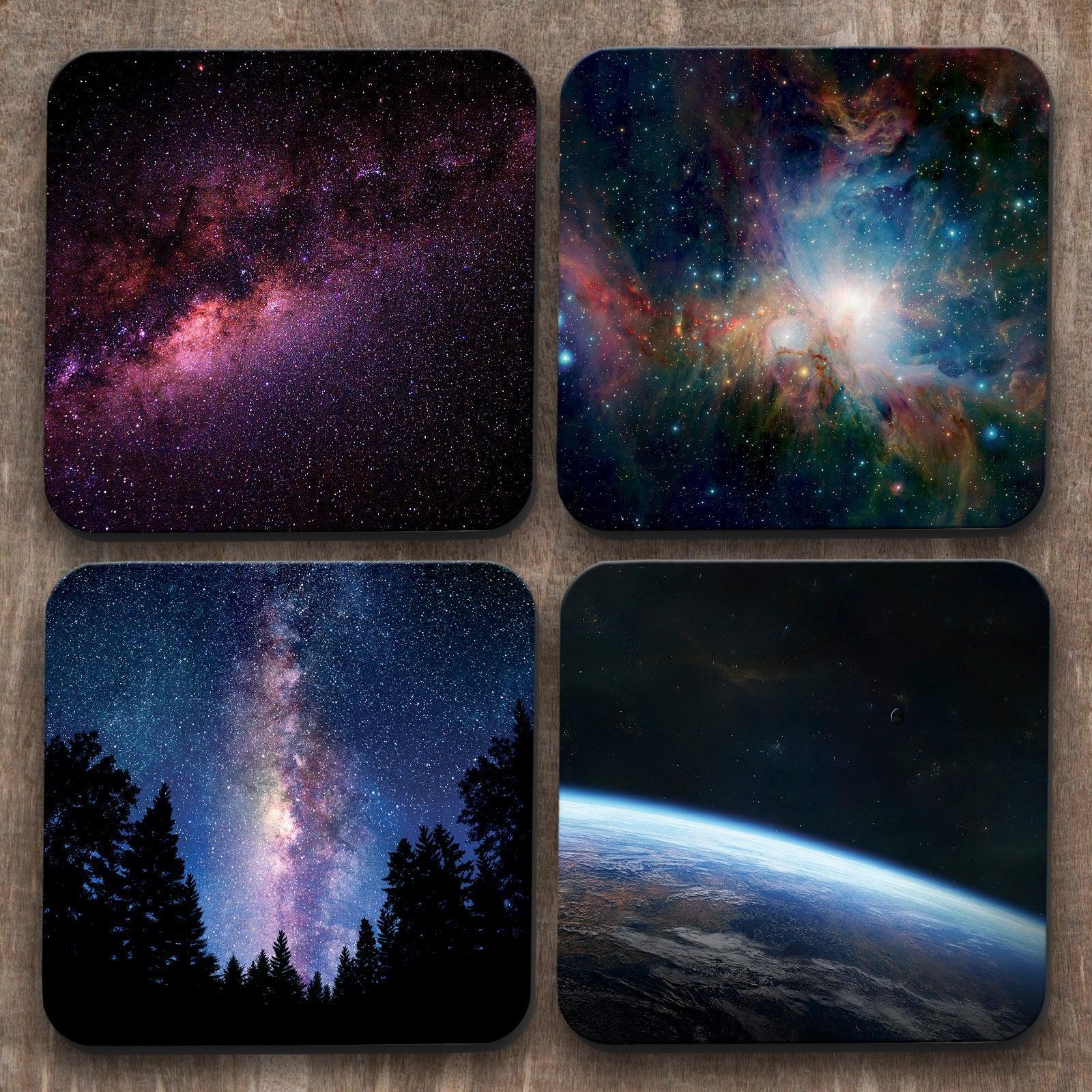 Space  x 4 Coasters C0022 Cushioned Lap Trays by Yoosh