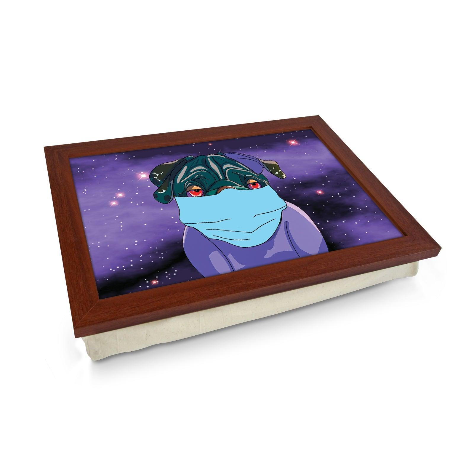 Spaced Out Boxer Dog Lap Tray - L894 - Cushioned Lap Trays by Yoosh