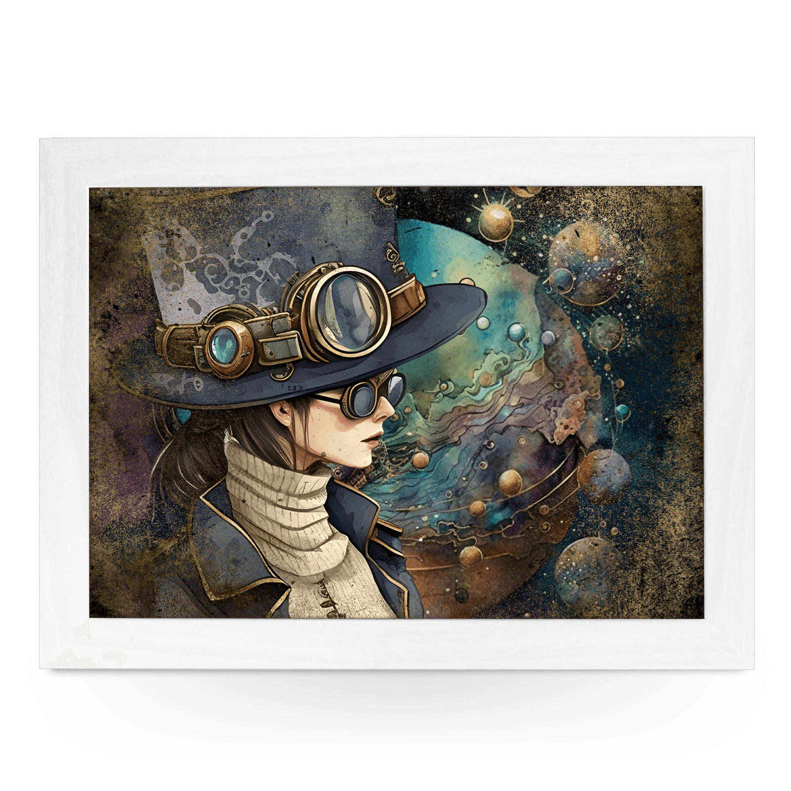 Steampunk Solar System Lap Tray - L1304 - Cushioned Lap Trays by Yoosh