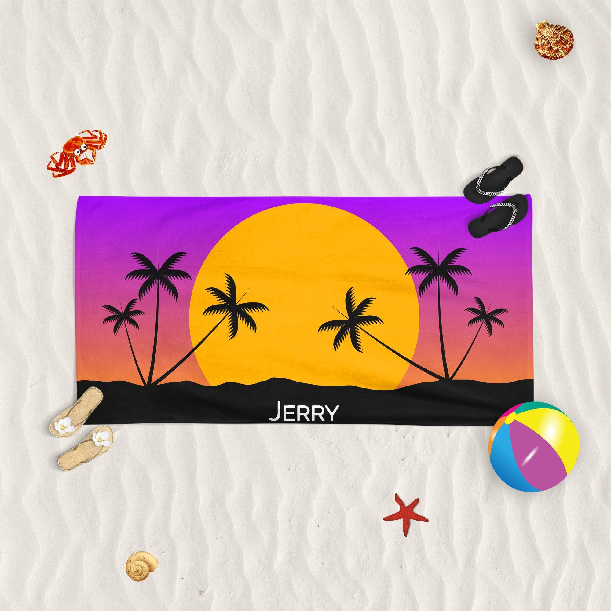 Sunset Beach - Beach Towel Cushioned Lap Trays by Yoosh