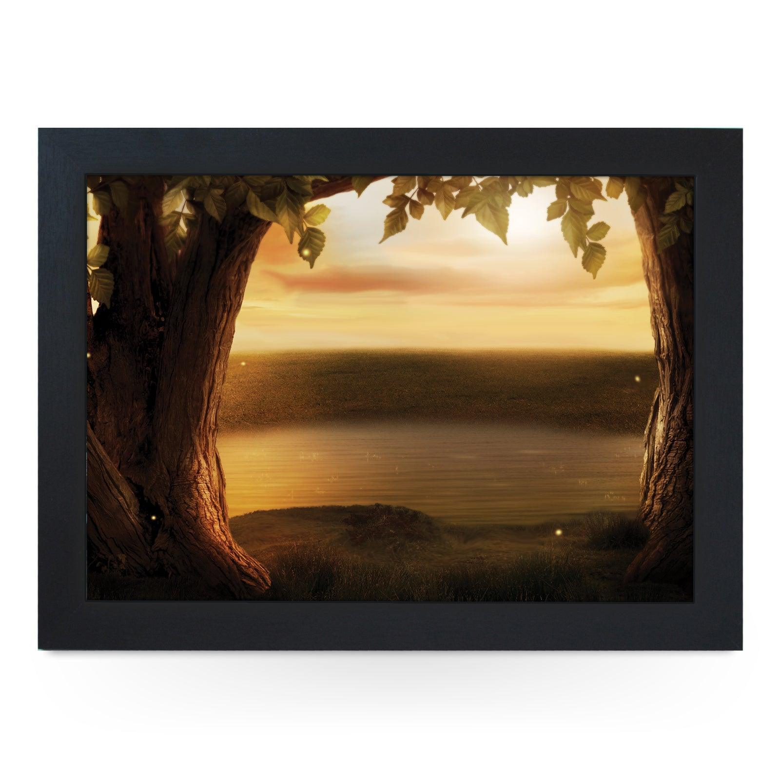 Sunset Trees L810 Personalised Lap Trays