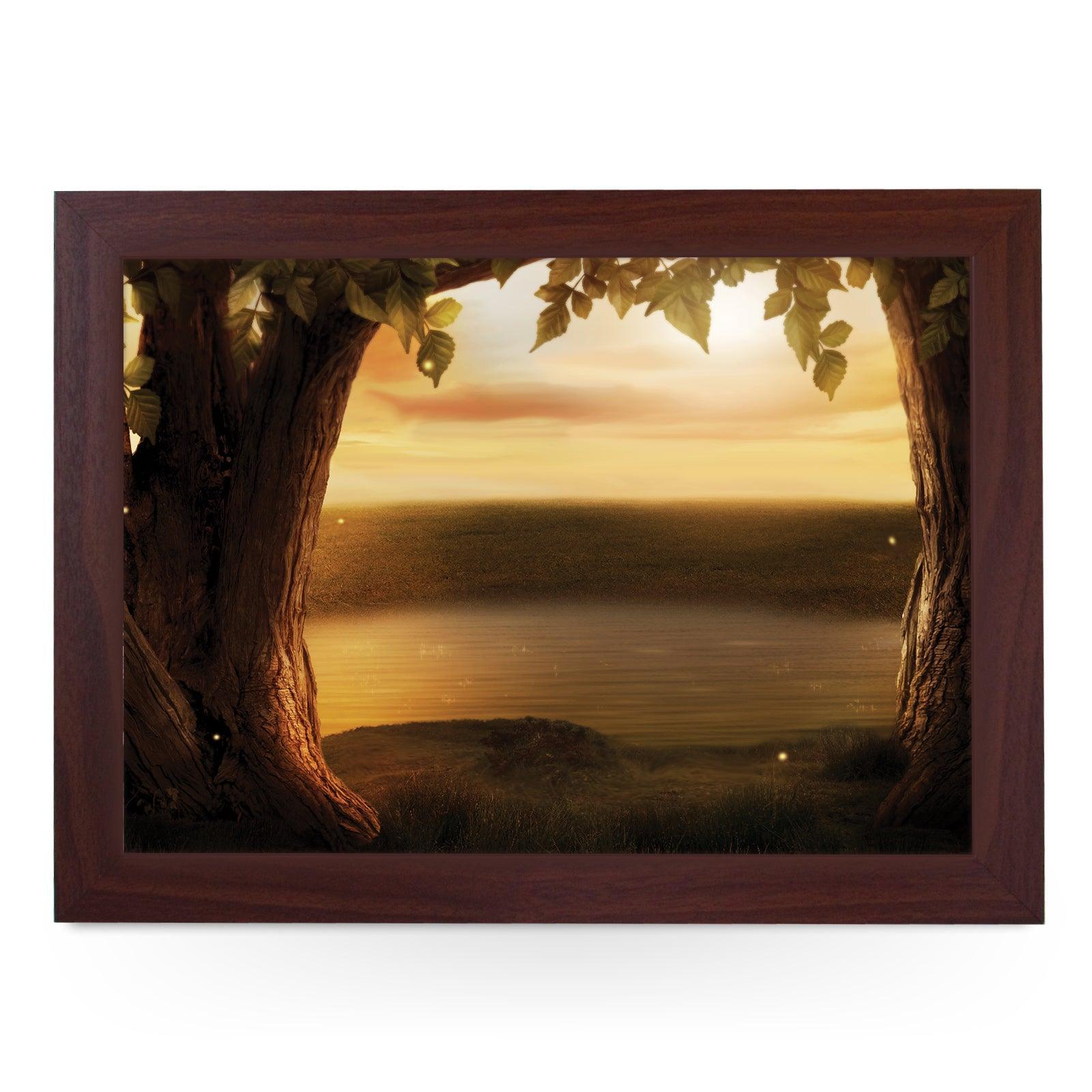 Sunset Trees L810 Personalised Lap Trays