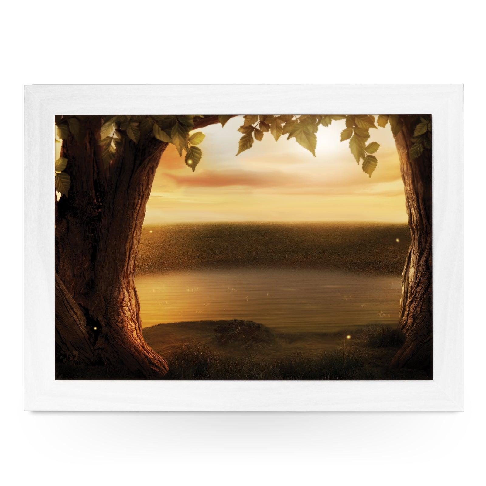 Sunset Trees L810 Personalised Lap Trays