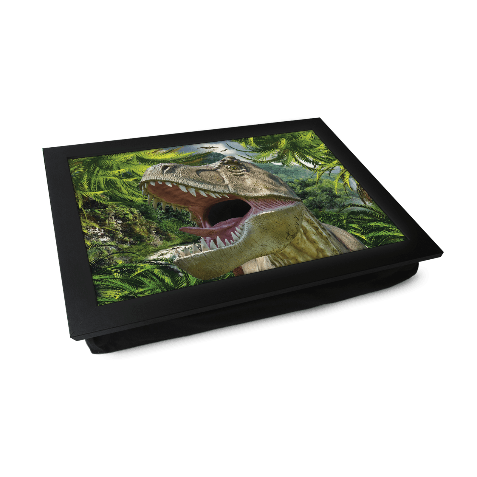T-Rex Jurassic Forrest Lap Tray - L615 - Cushioned Lap Trays by Yoosh