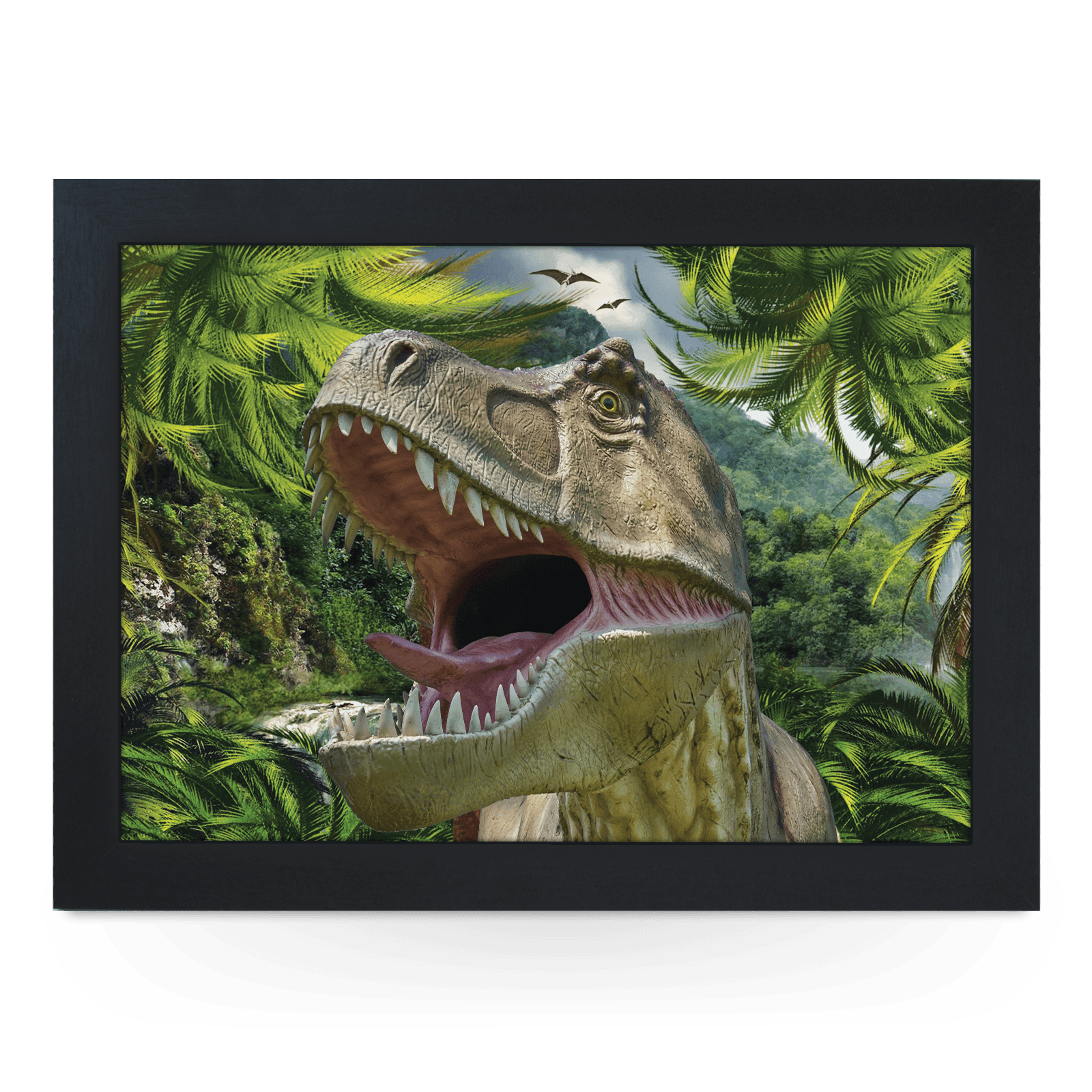 T-Rex Jurassic Forrest Lap Tray - L615 - Cushioned Lap Trays by Yoosh