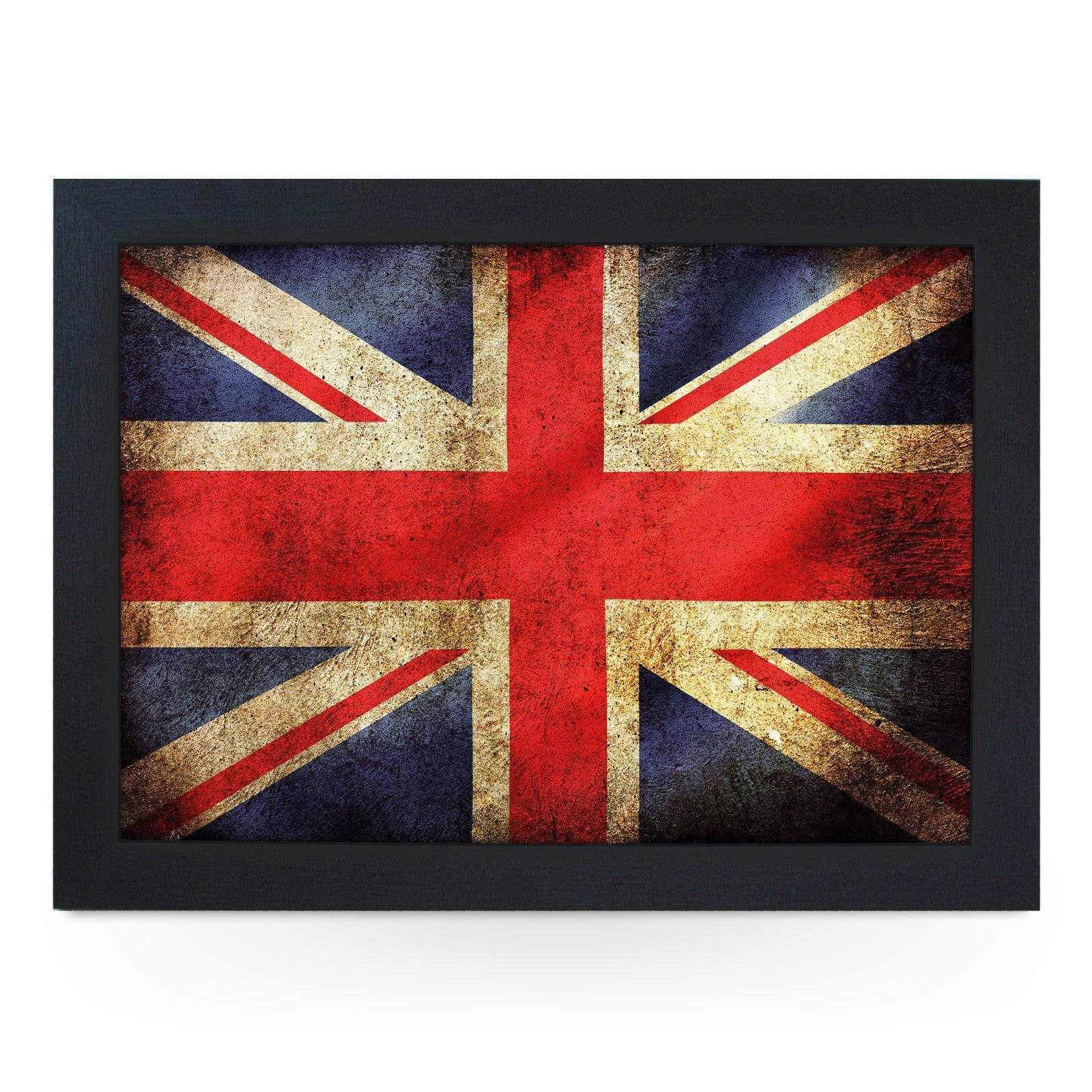 Union Jack Flag Grunge Lap Tray - L0241 Personalised Lap Trays